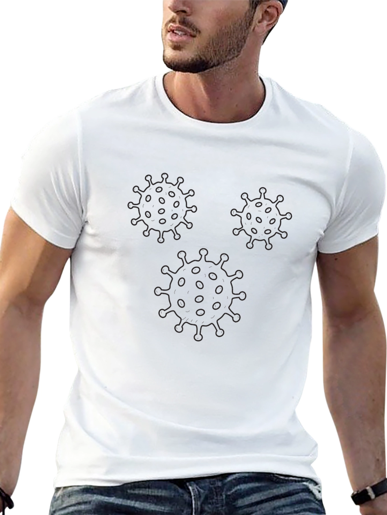 Black Corona Virus Graphic T-Shirt