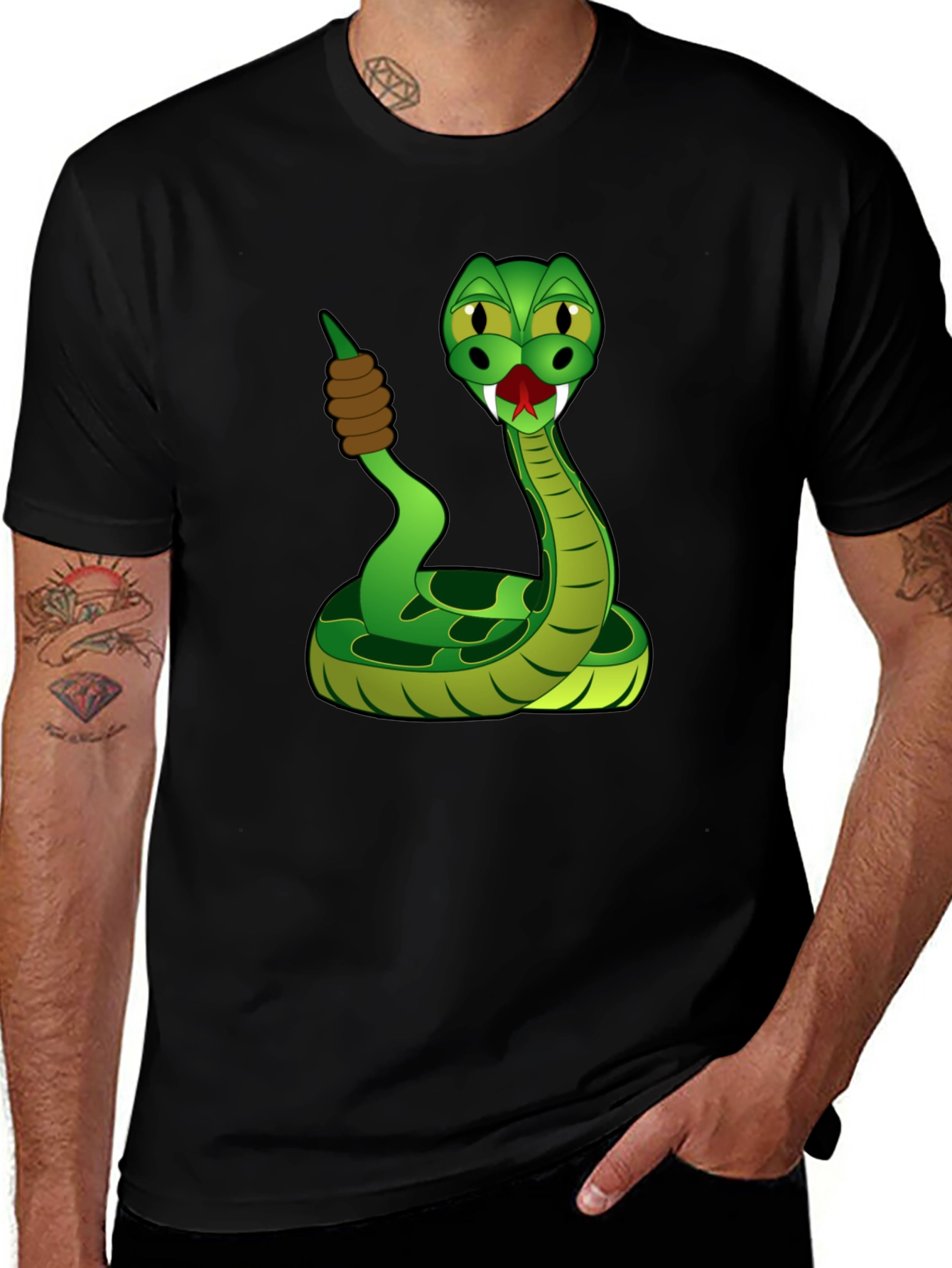 Snake Cartoon Graphic T-Shirt