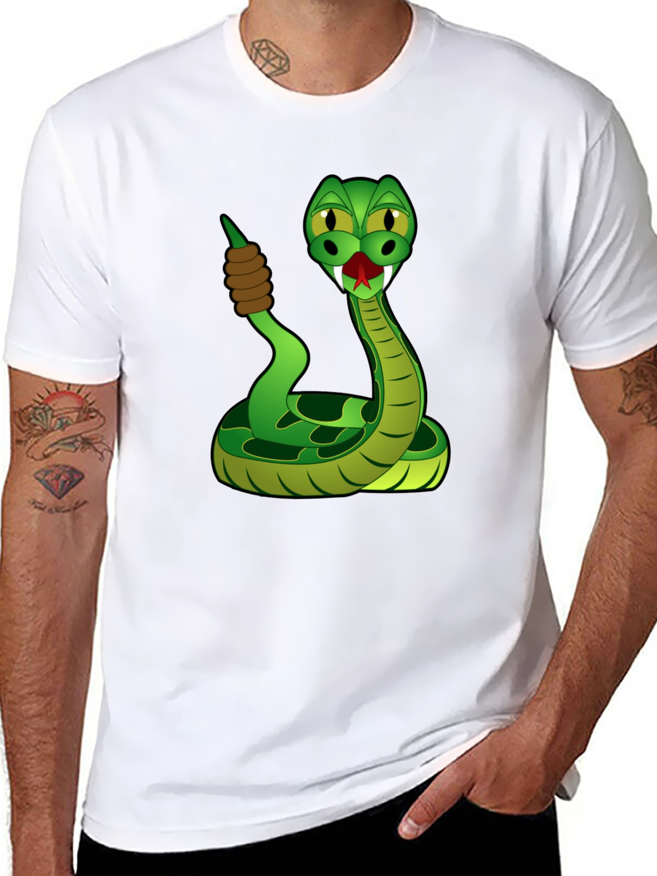 Snake Cartoon Graphic T-Shirt