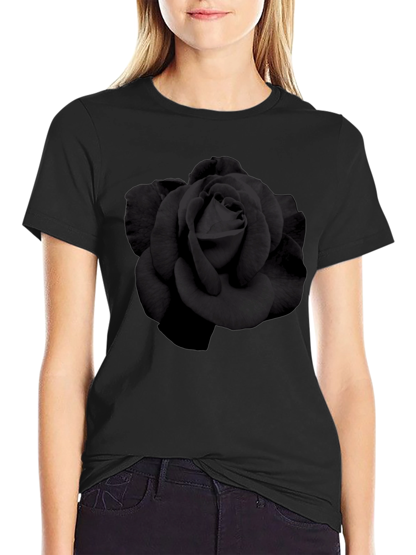 Black Rose Graphic T-Shirt - Mens Fashion Tee