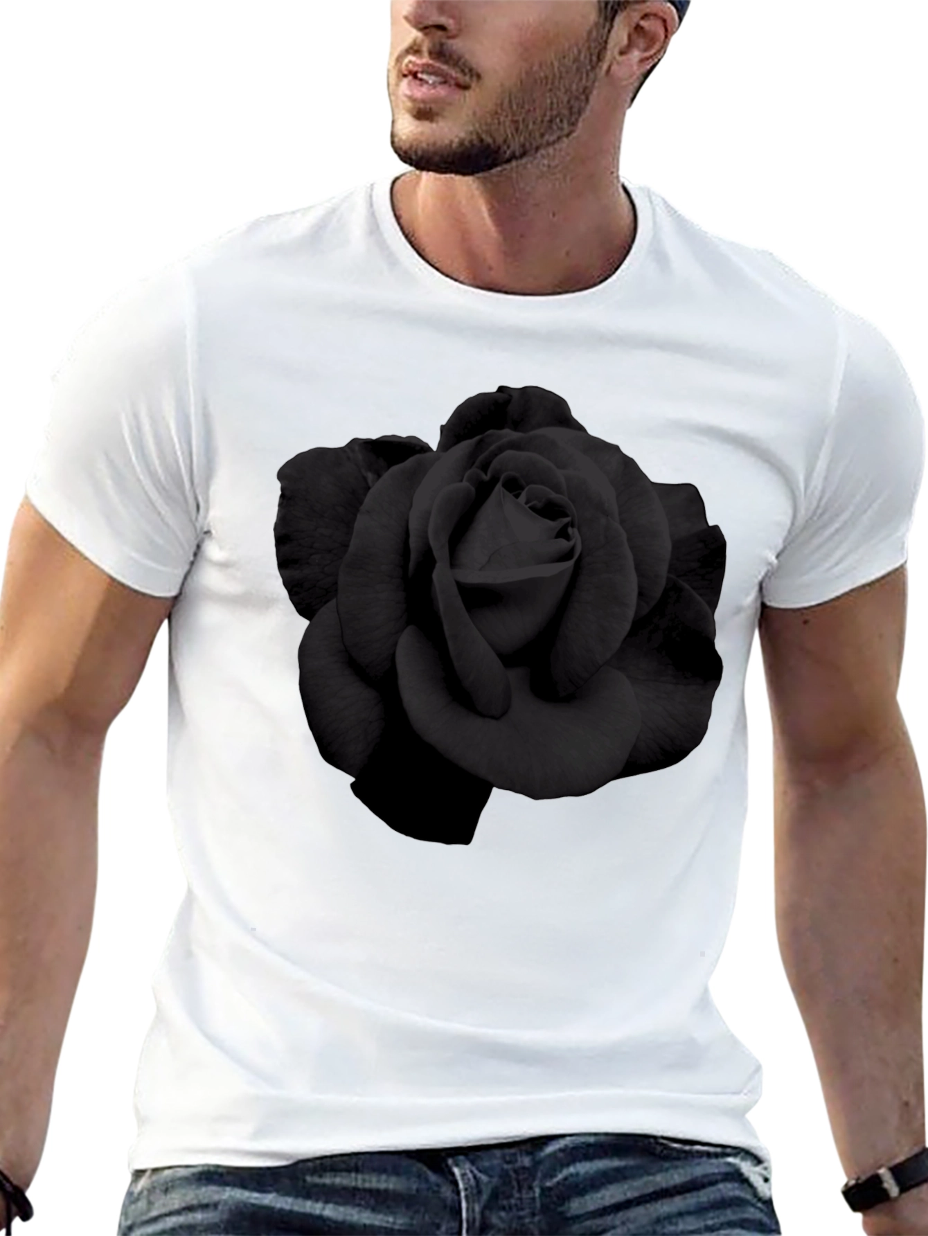 Black Rose Graphic T-Shirt - Mens Fashion Tee