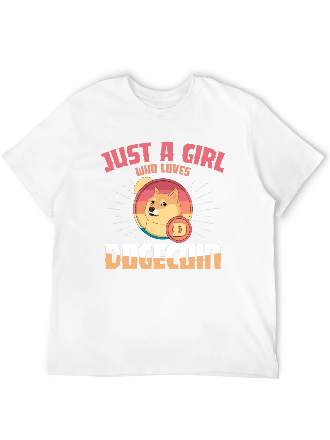 Just A Girl Who Loves Dogecoin Black T-Shirt