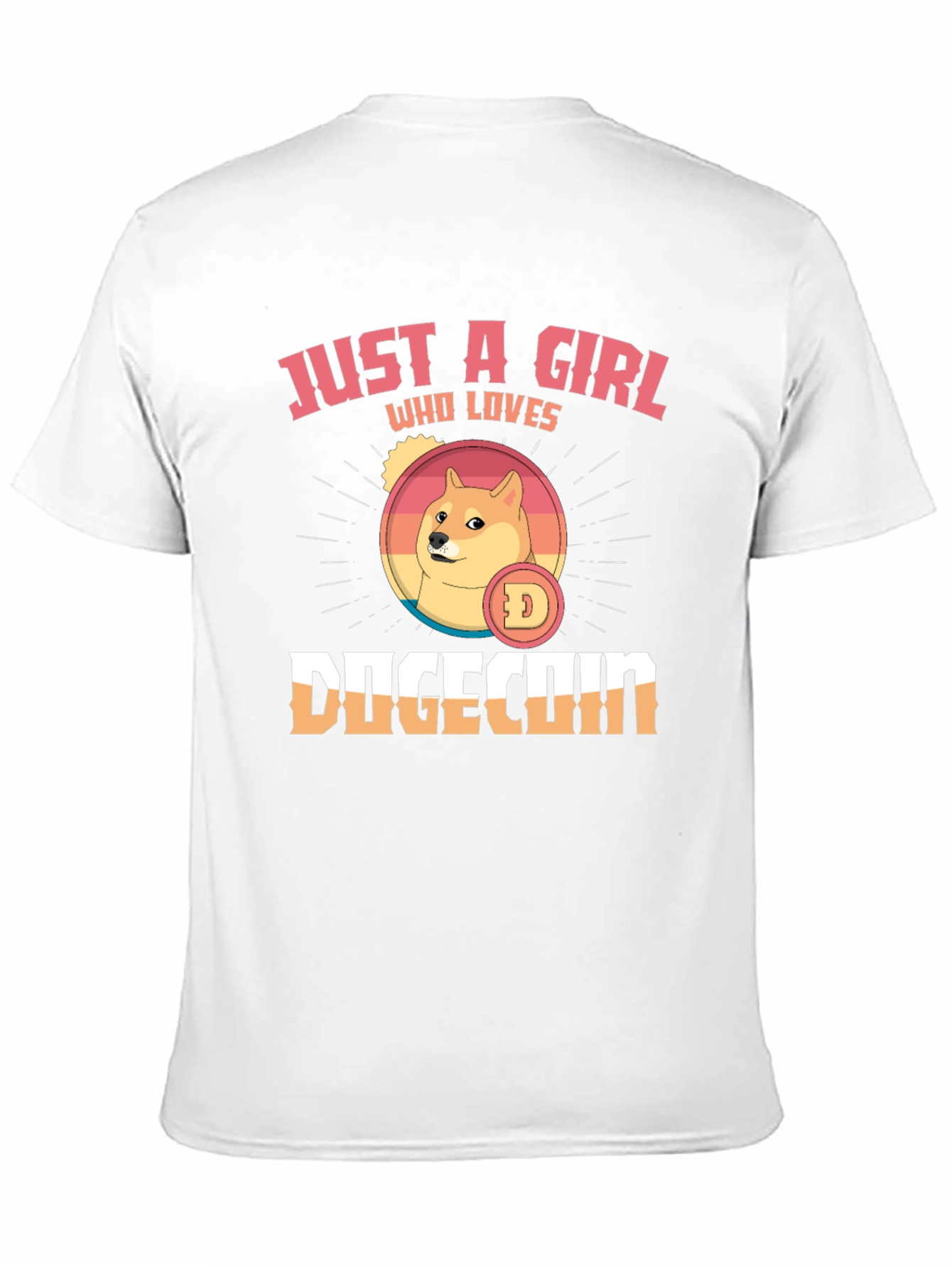 Just A Girl Who Loves Dogecoin Black T-Shirt