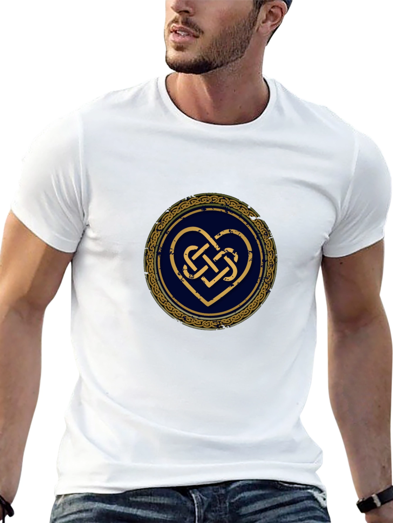 Celtic Heart Knot T-Shirt - Circular Design