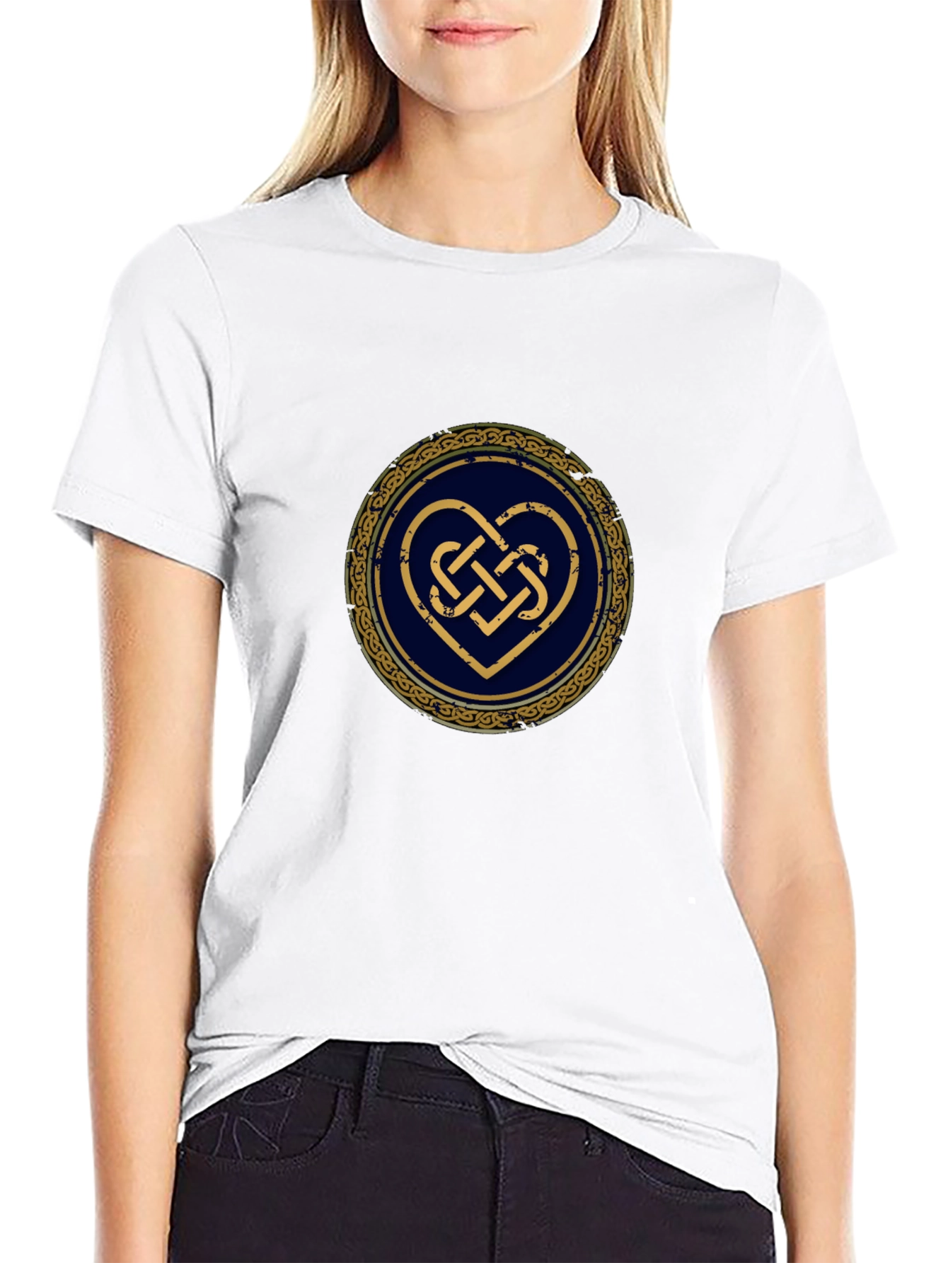 Celtic Heart Knot T-Shirt - Circular Design