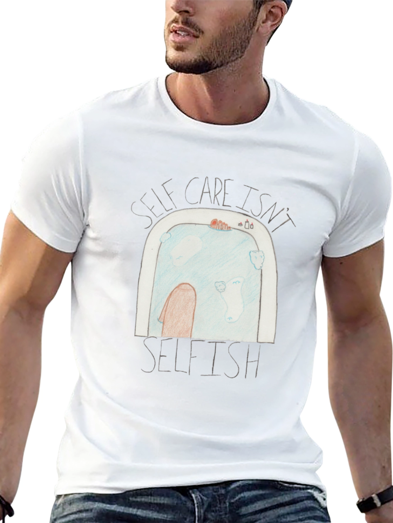Self-Care T-Shirt: Relaxing Bath Design