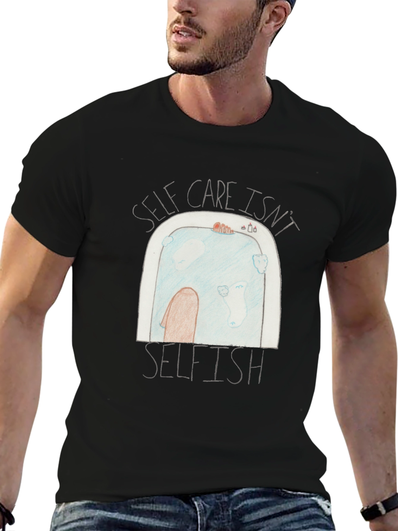 Self-Care T-Shirt: Relaxing Bath Design
