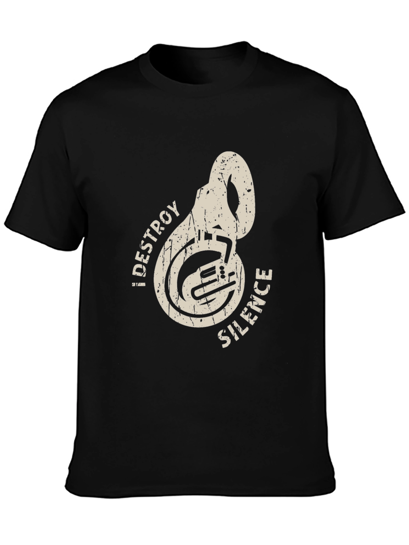 Destroy Silence Tuba Music Band Tee