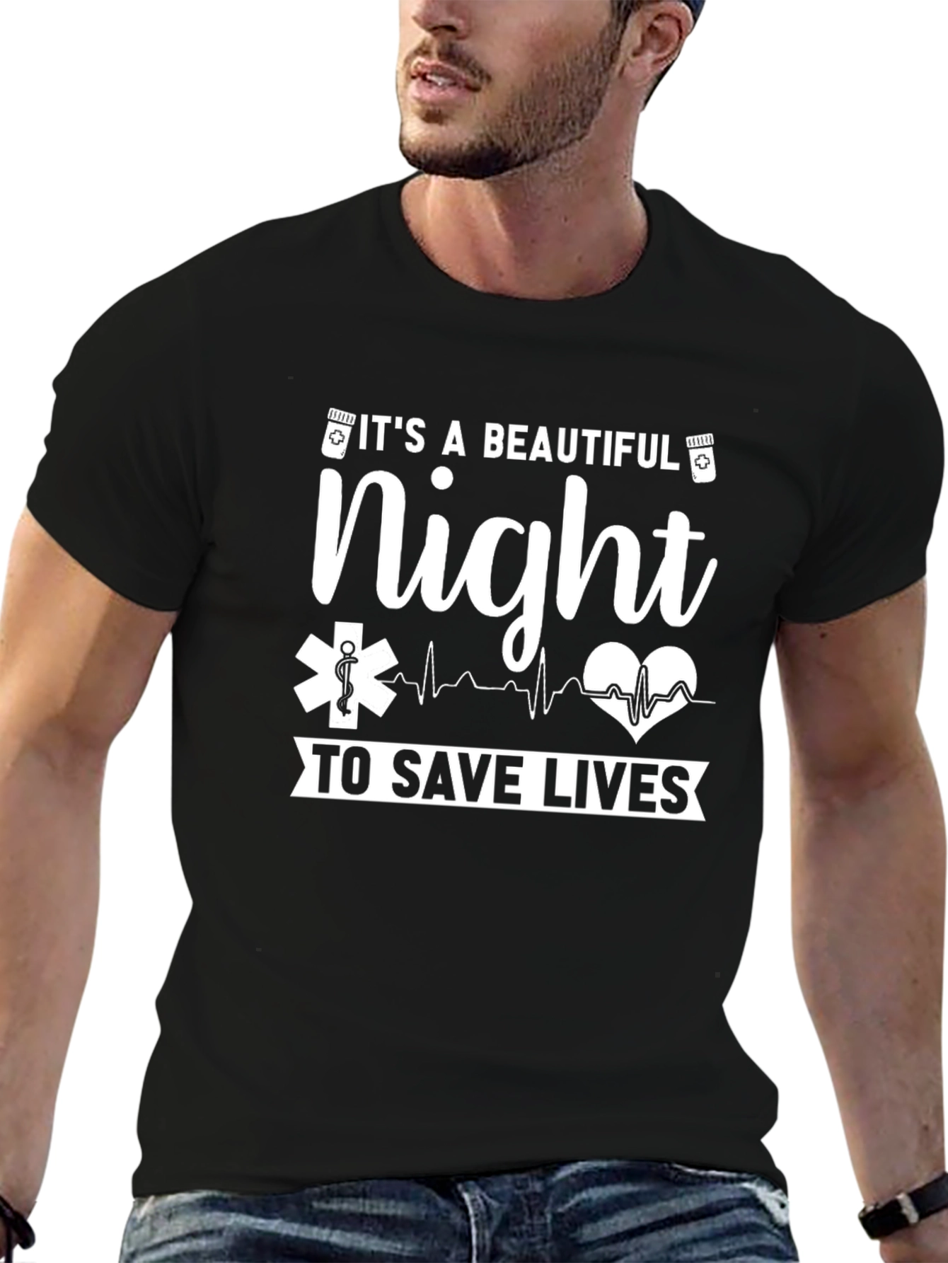 Beautiful Night To Save Lives Black T-Shirt