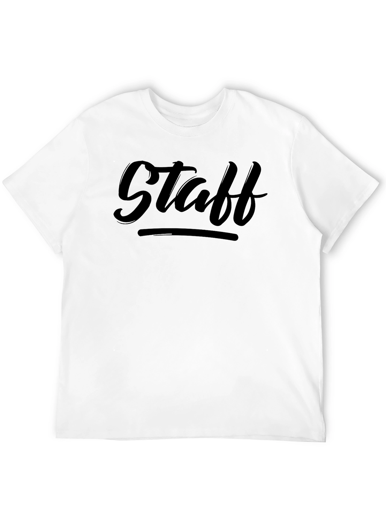 Staff T-Shirt: Black Crew Neck Tee