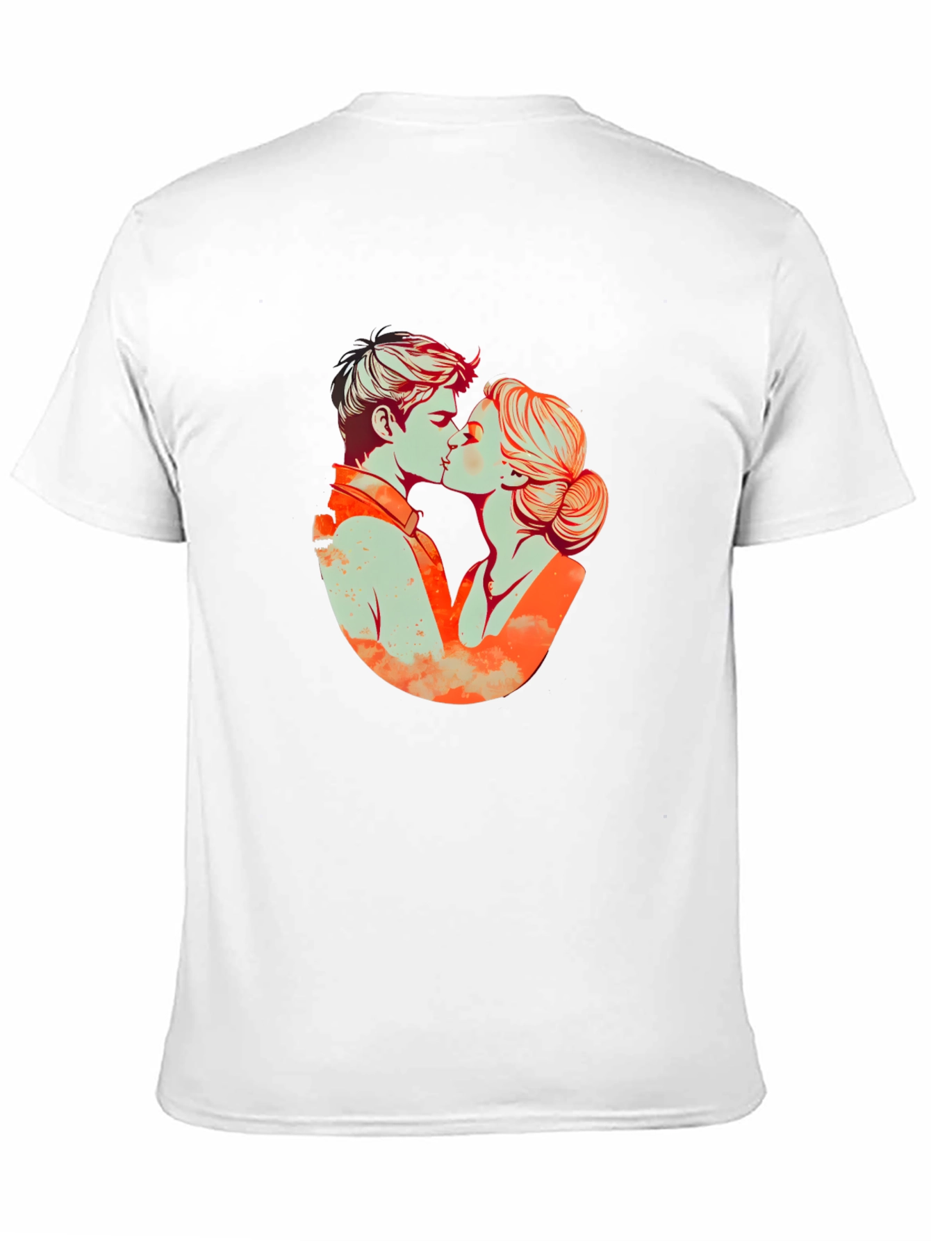 Kissing Couple Graphic Tee - Black
