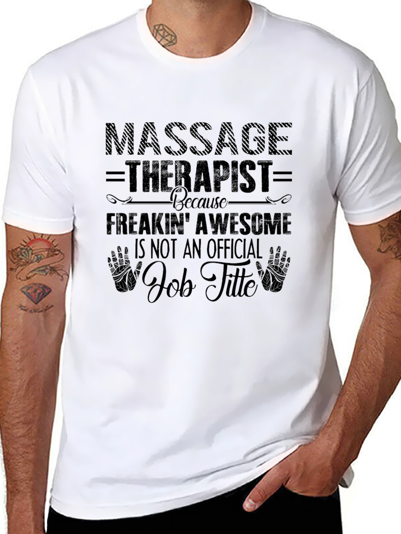 Massage Therapist Awesome Job Title T-Shirt