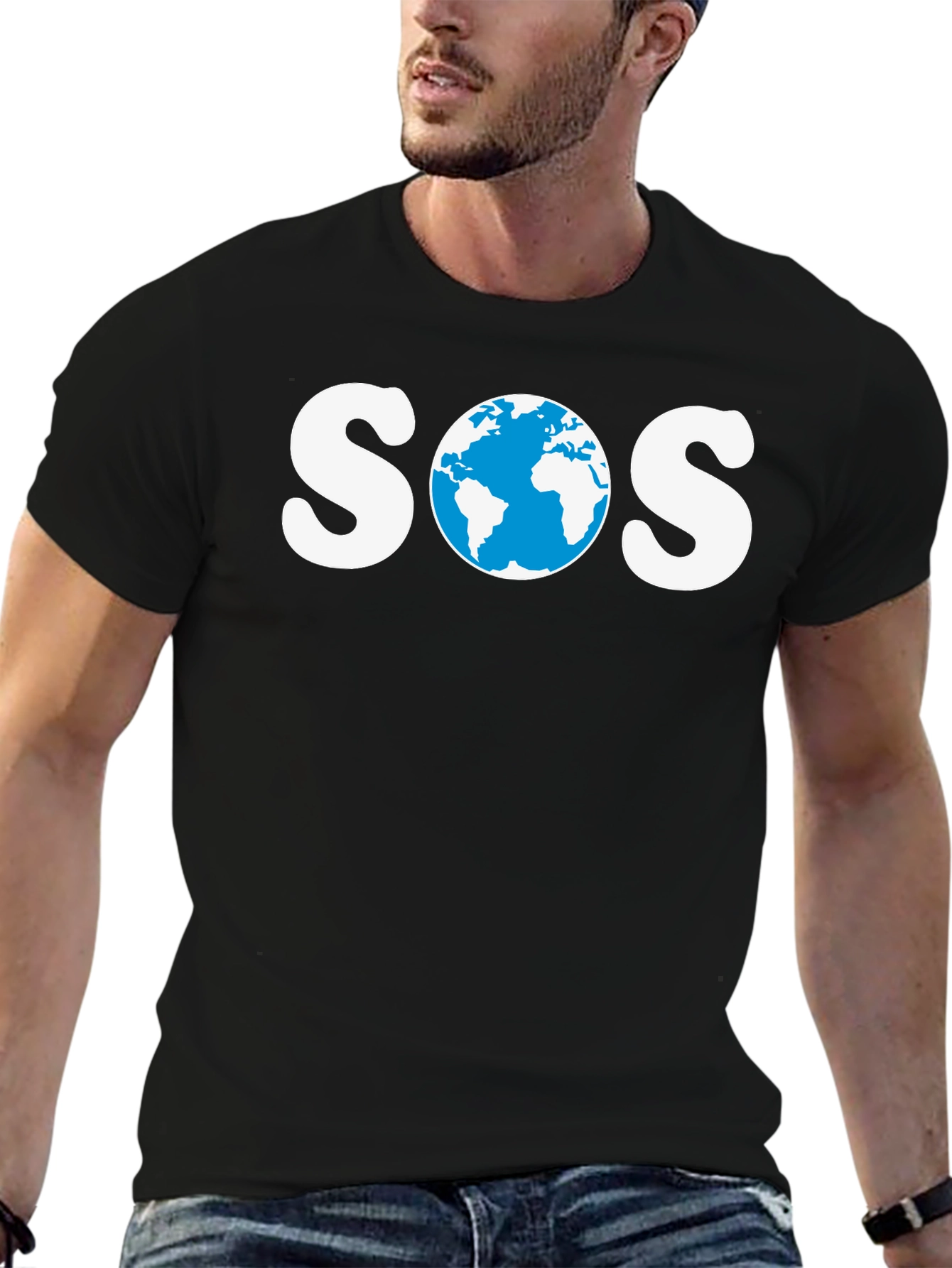 SOS Earth Graphic Tee - Save Our Planet T-Shirt