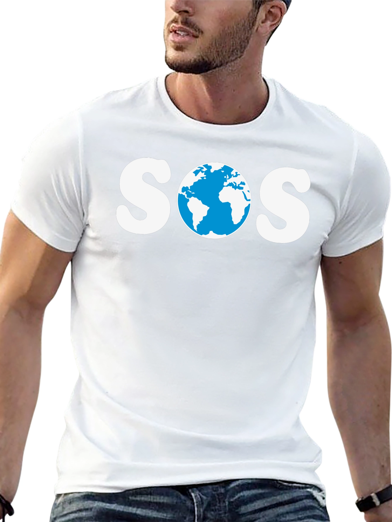 SOS Earth Graphic Tee - Save Our Planet T-Shirt