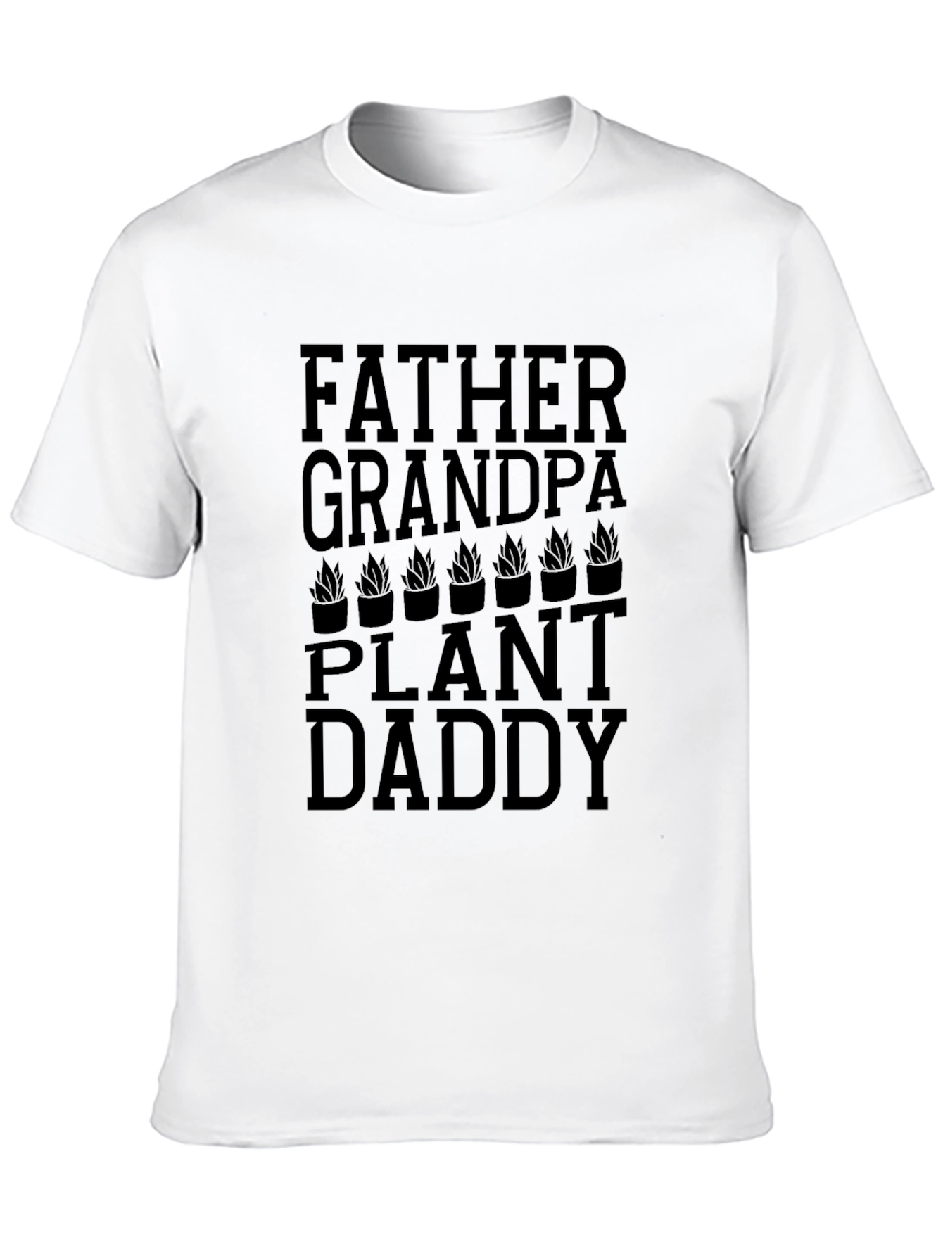 Father Grandpa Plant Daddy Black Graphic Tee