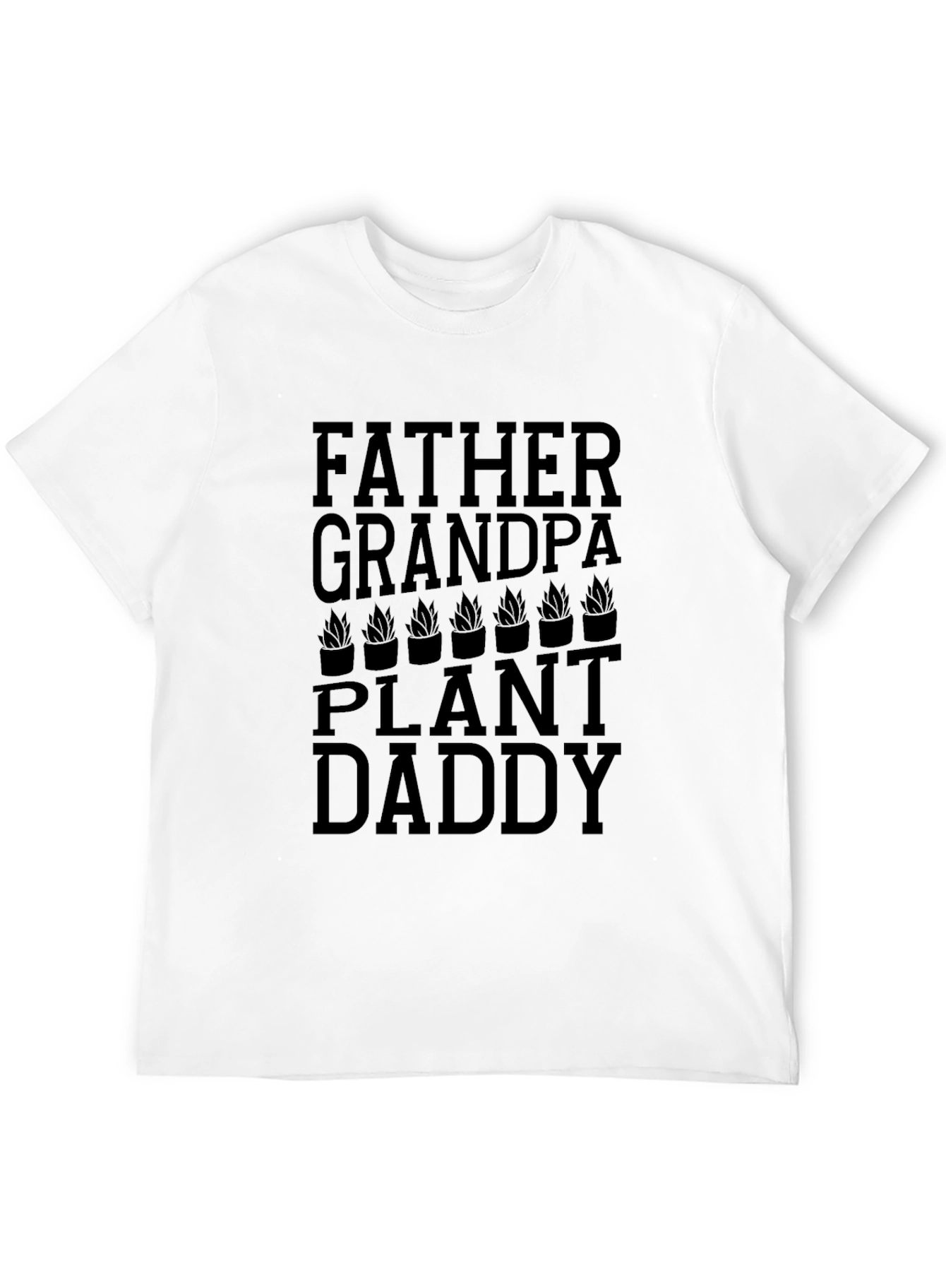 Father Grandpa Plant Daddy Black Graphic Tee