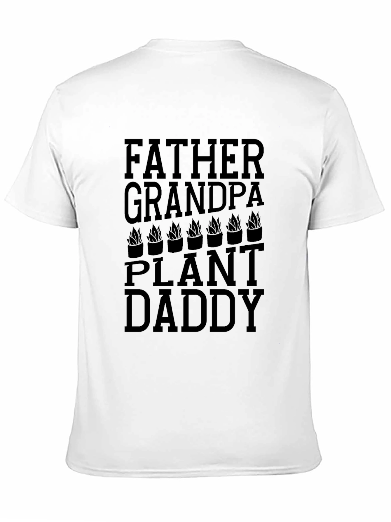 Father Grandpa Plant Daddy Black Graphic Tee
