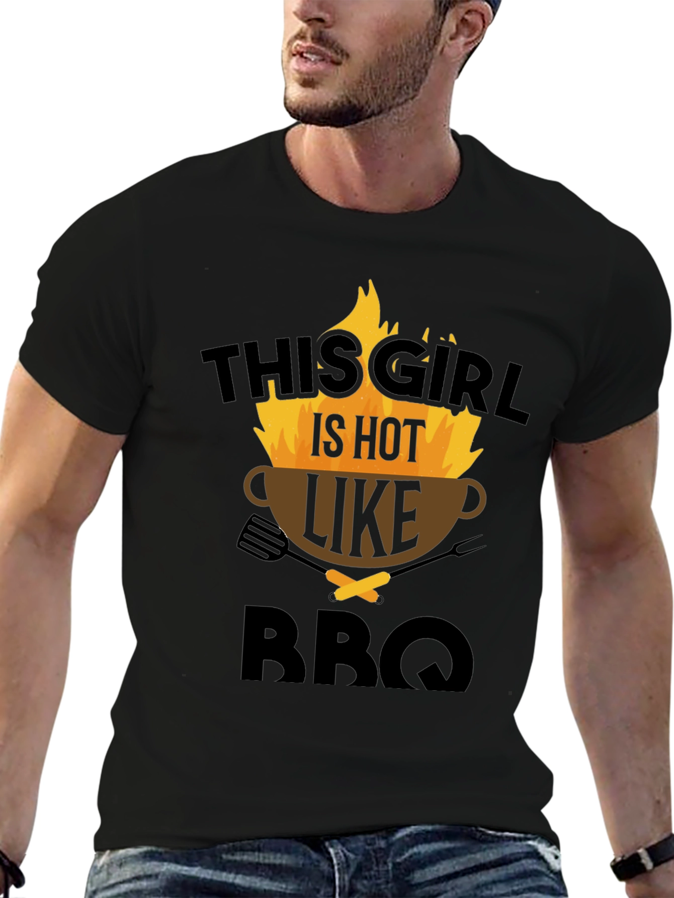 This Girl Is Hot Like BBQ Graphic Tee