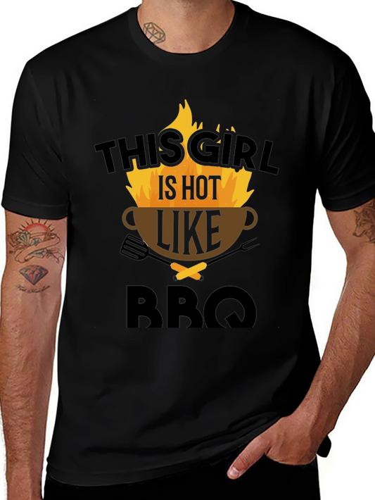 This Girl Is Hot Like BBQ Graphic Tee