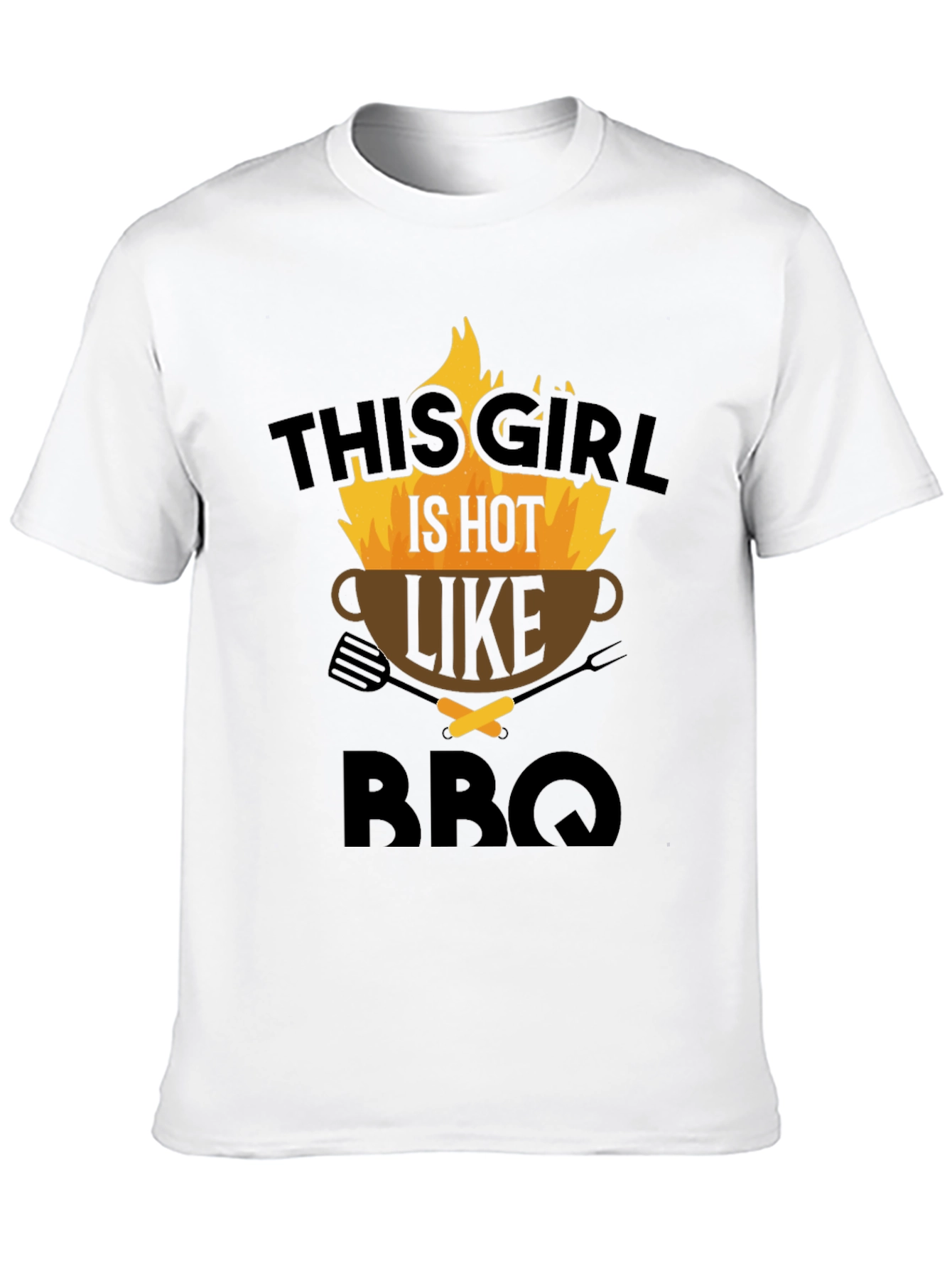 This Girl Is Hot Like BBQ Graphic Tee