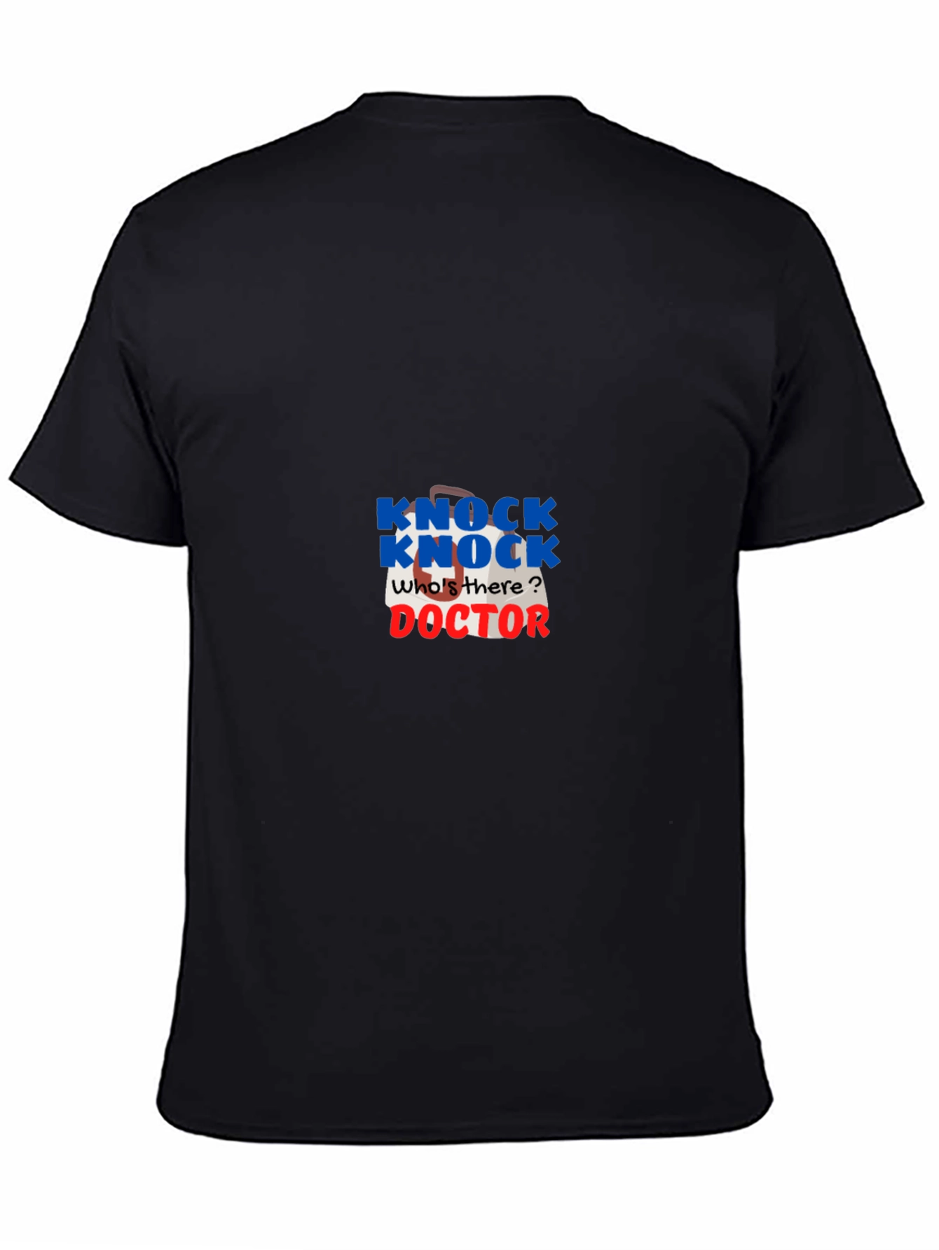 Knock Knock Doctor Joke T-Shirt - Black