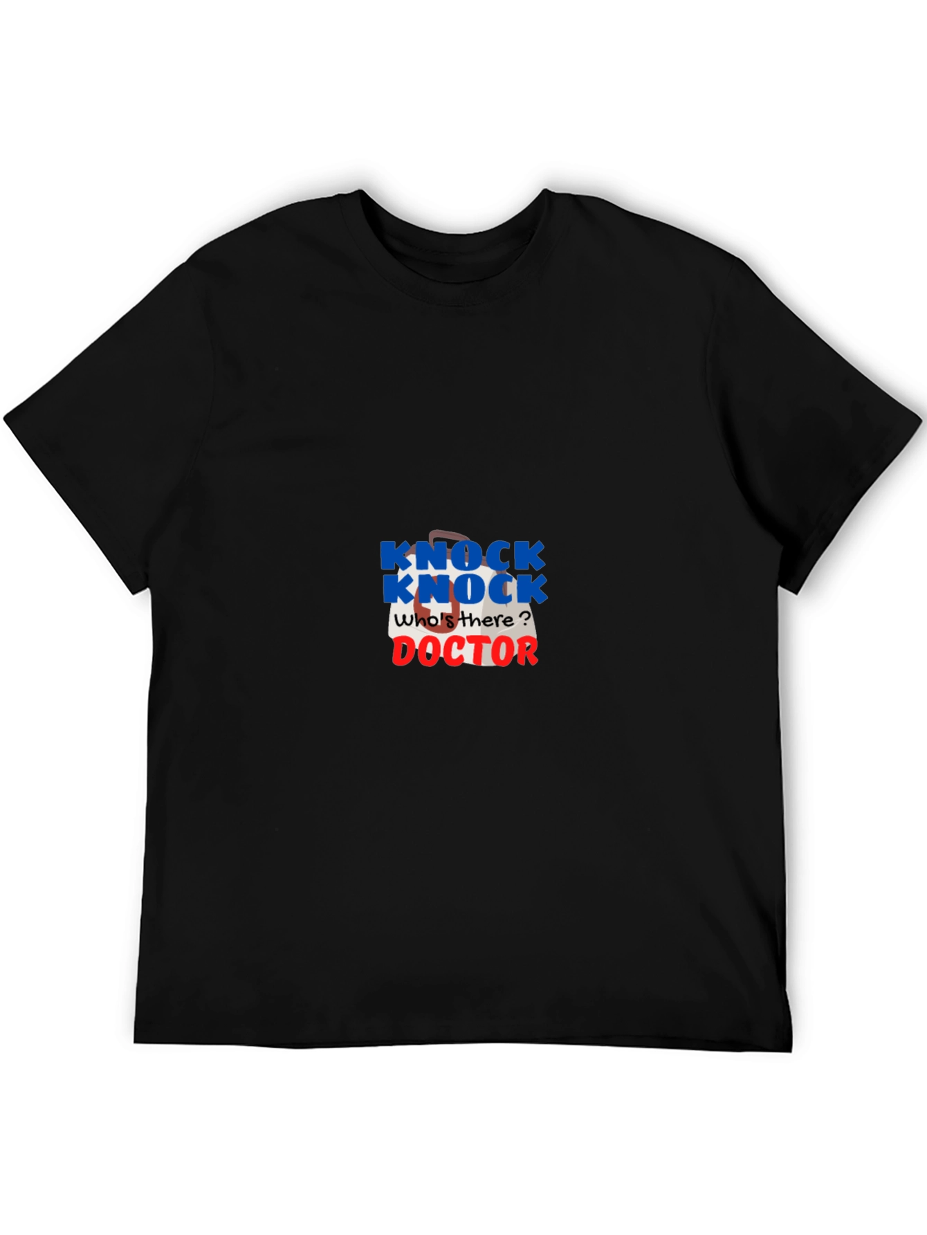 Knock Knock Doctor Joke T-Shirt - Black