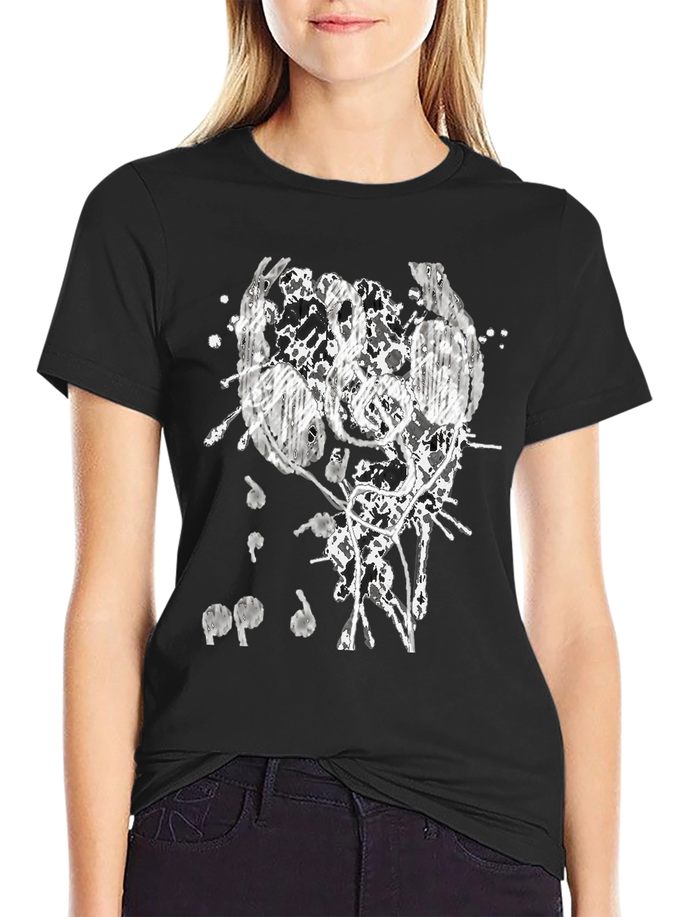 Abstract Headphones Graphic T-Shirt