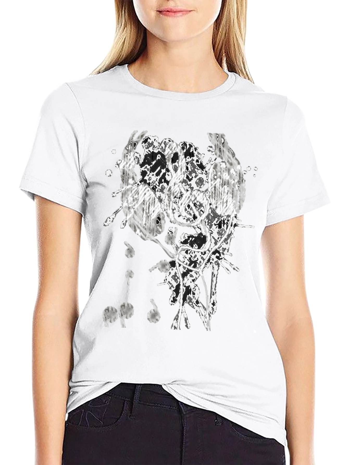 Abstract Headphones Graphic T-Shirt