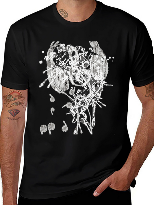 Abstract Headphones Graphic T-Shirt