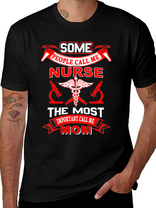Nurse Mom Graphic T-Shirt - Gift for Nurse Mothers