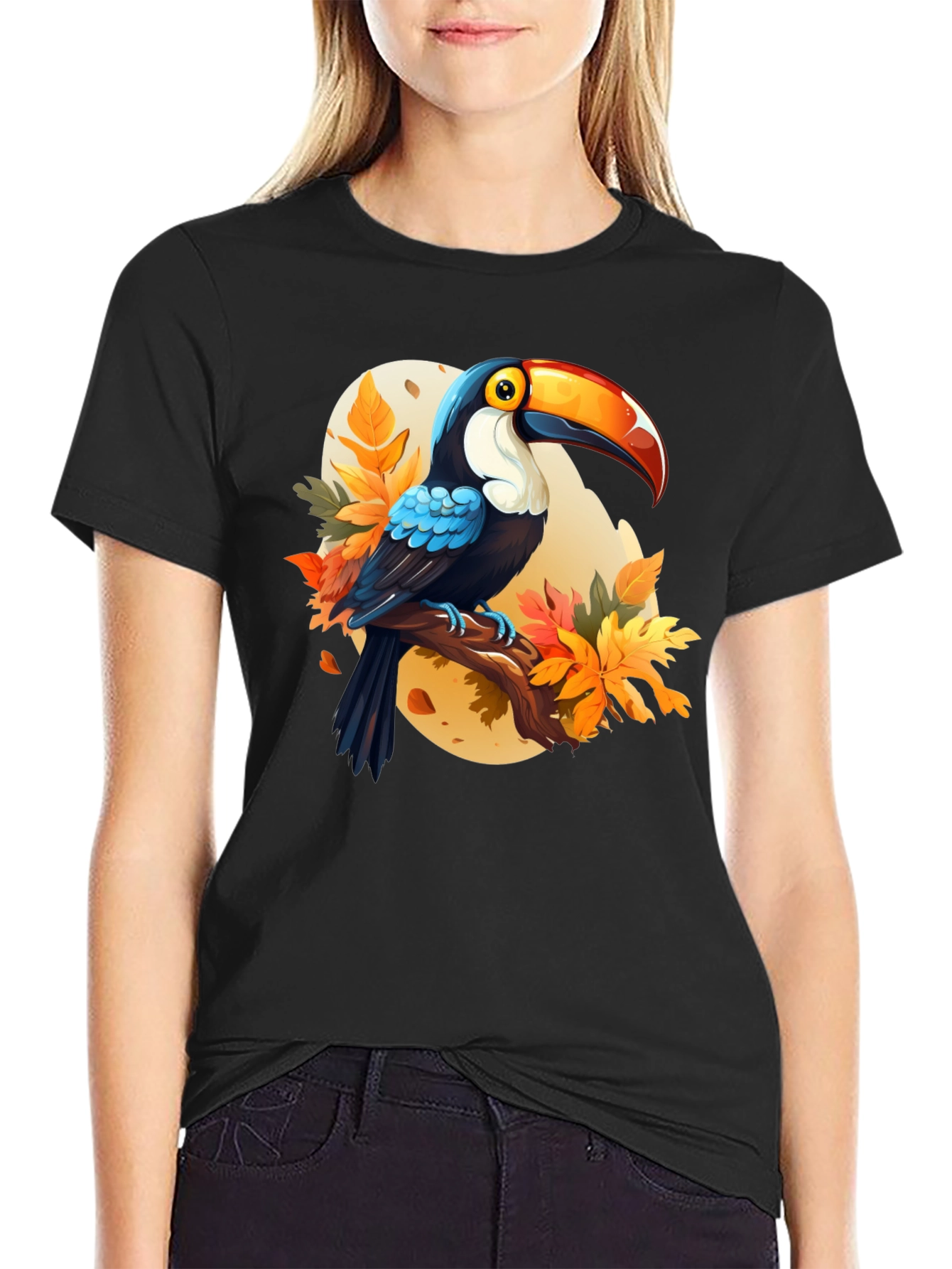 Toucan Autumn T-Shirt - Tropical Bird Fall Apparel