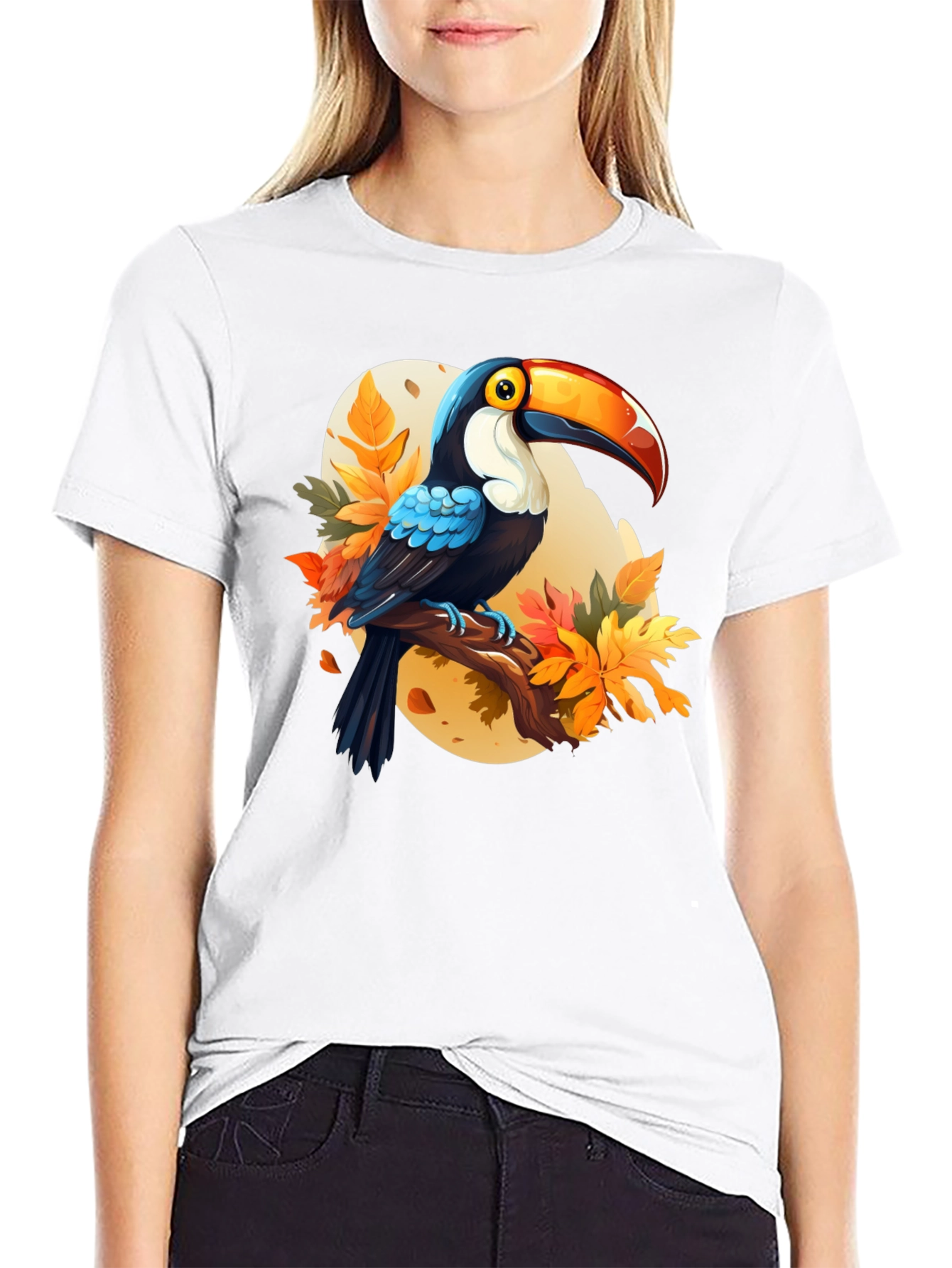 Toucan Autumn T-Shirt - Tropical Bird Fall Apparel