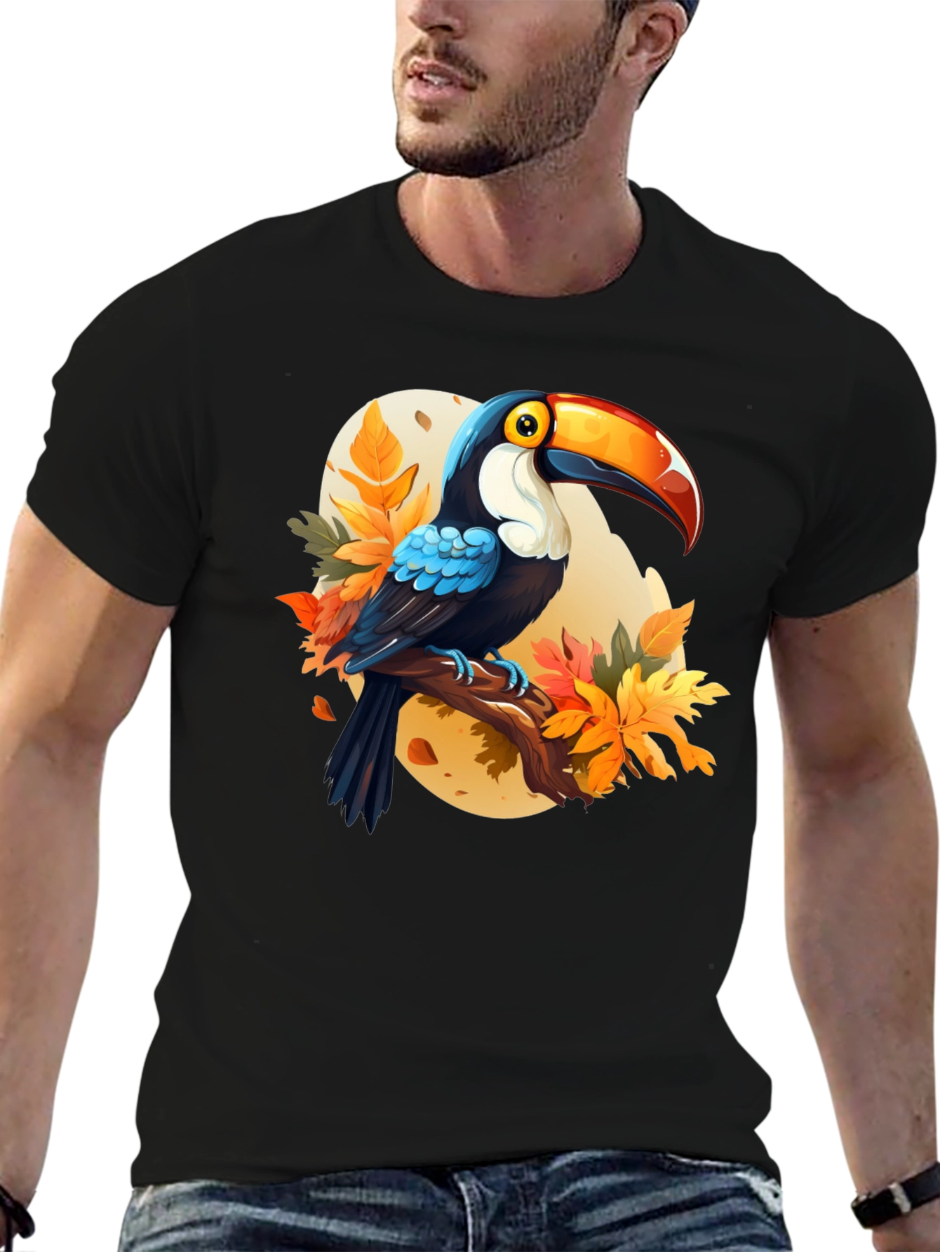 Toucan Autumn T-Shirt - Tropical Bird Fall Apparel