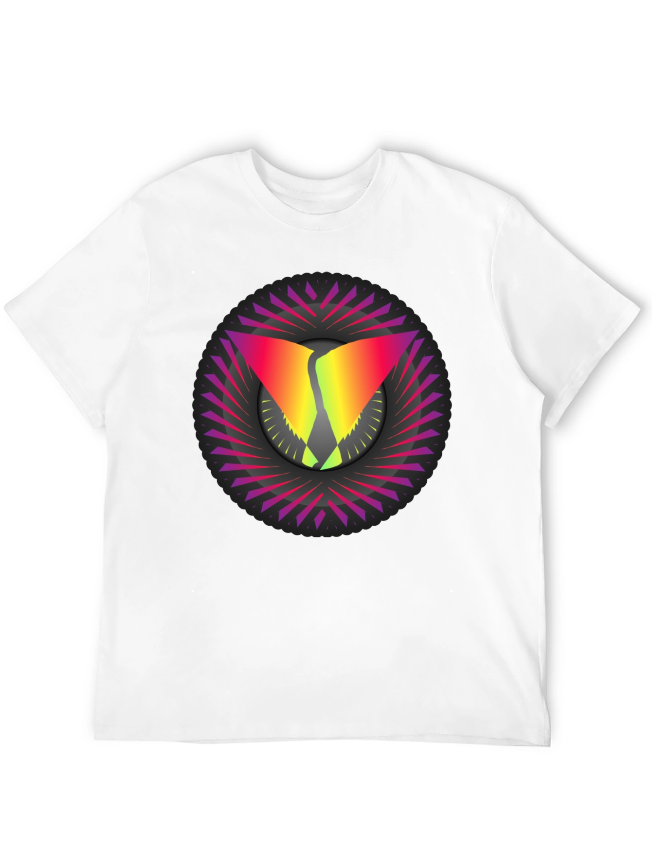 Abstract Graphic Tee - Stylish Mens Black T-Shirt