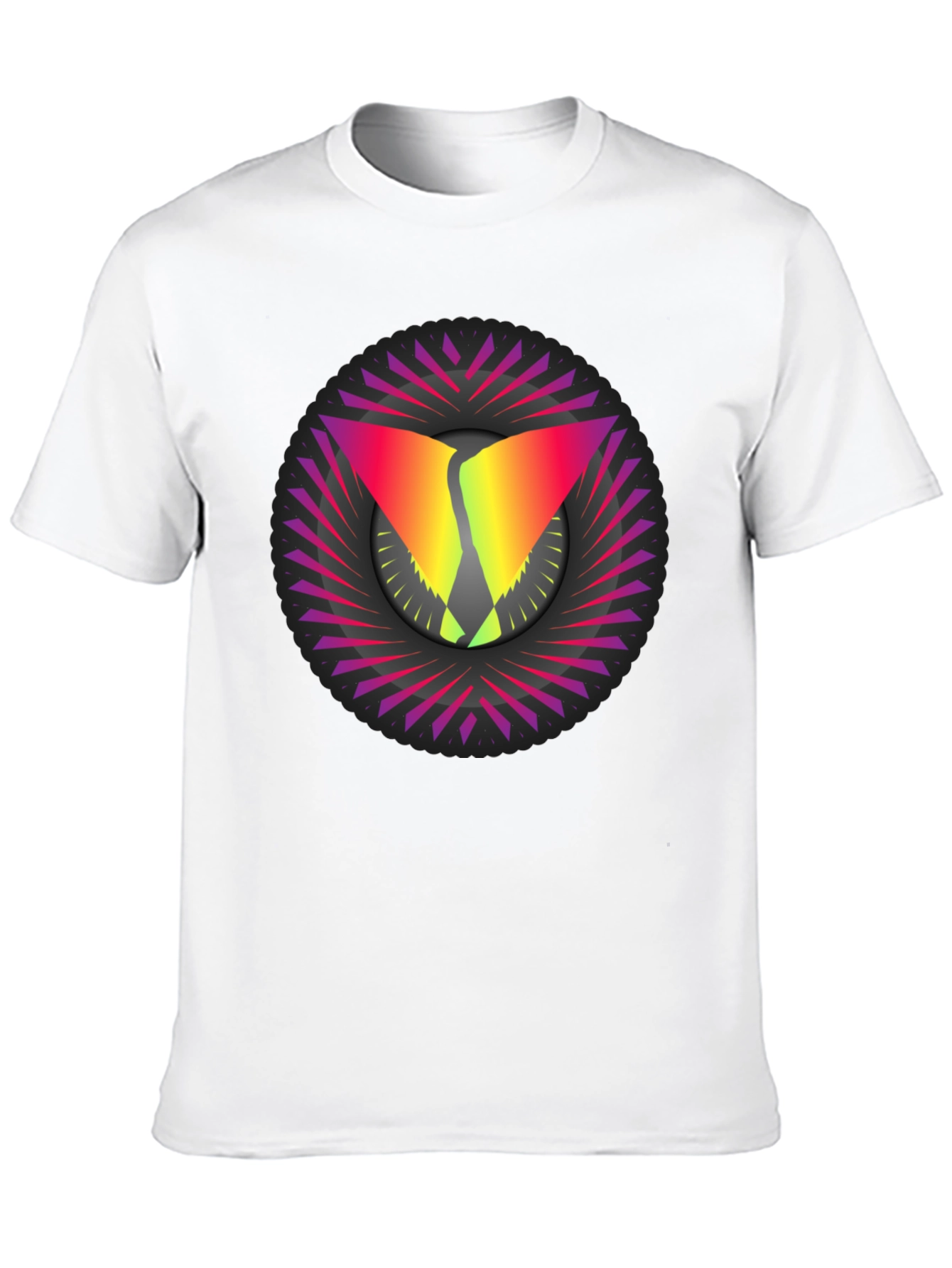 Abstract Graphic Tee - Stylish Mens Black T-Shirt