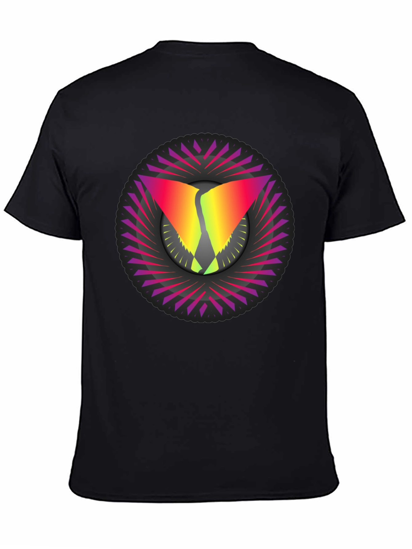Abstract Graphic Tee - Stylish Mens Black T-Shirt