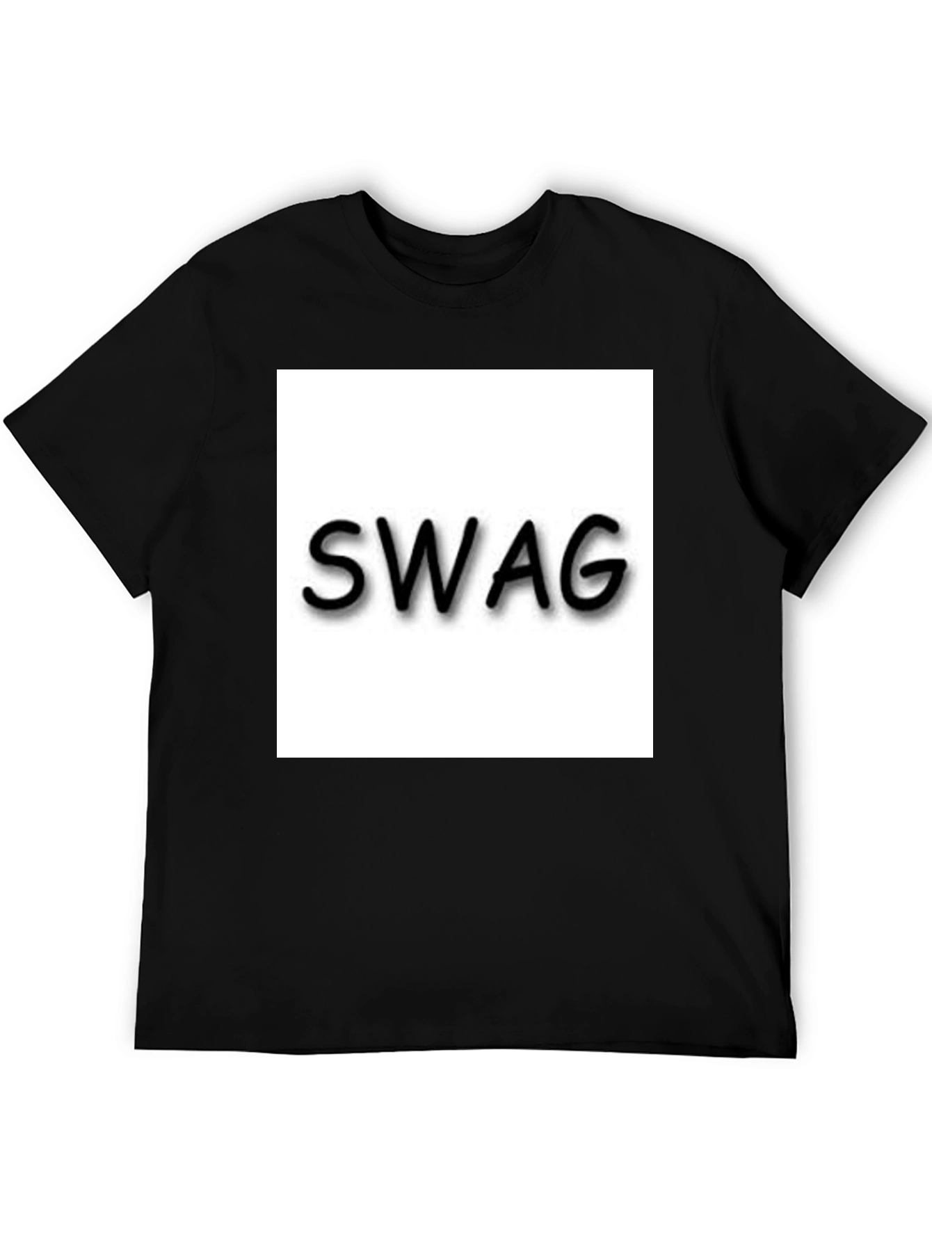 Mens Black T-Shirt - Swag Design