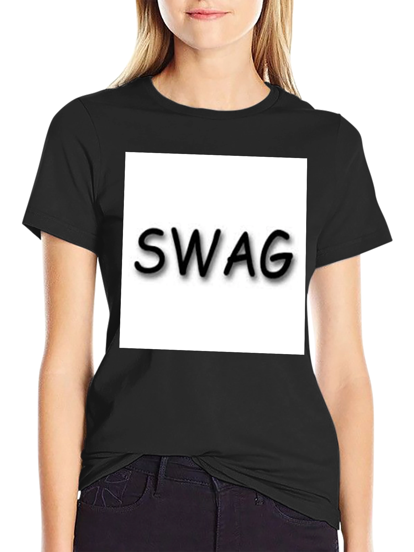 Mens Black T-Shirt - Swag Design