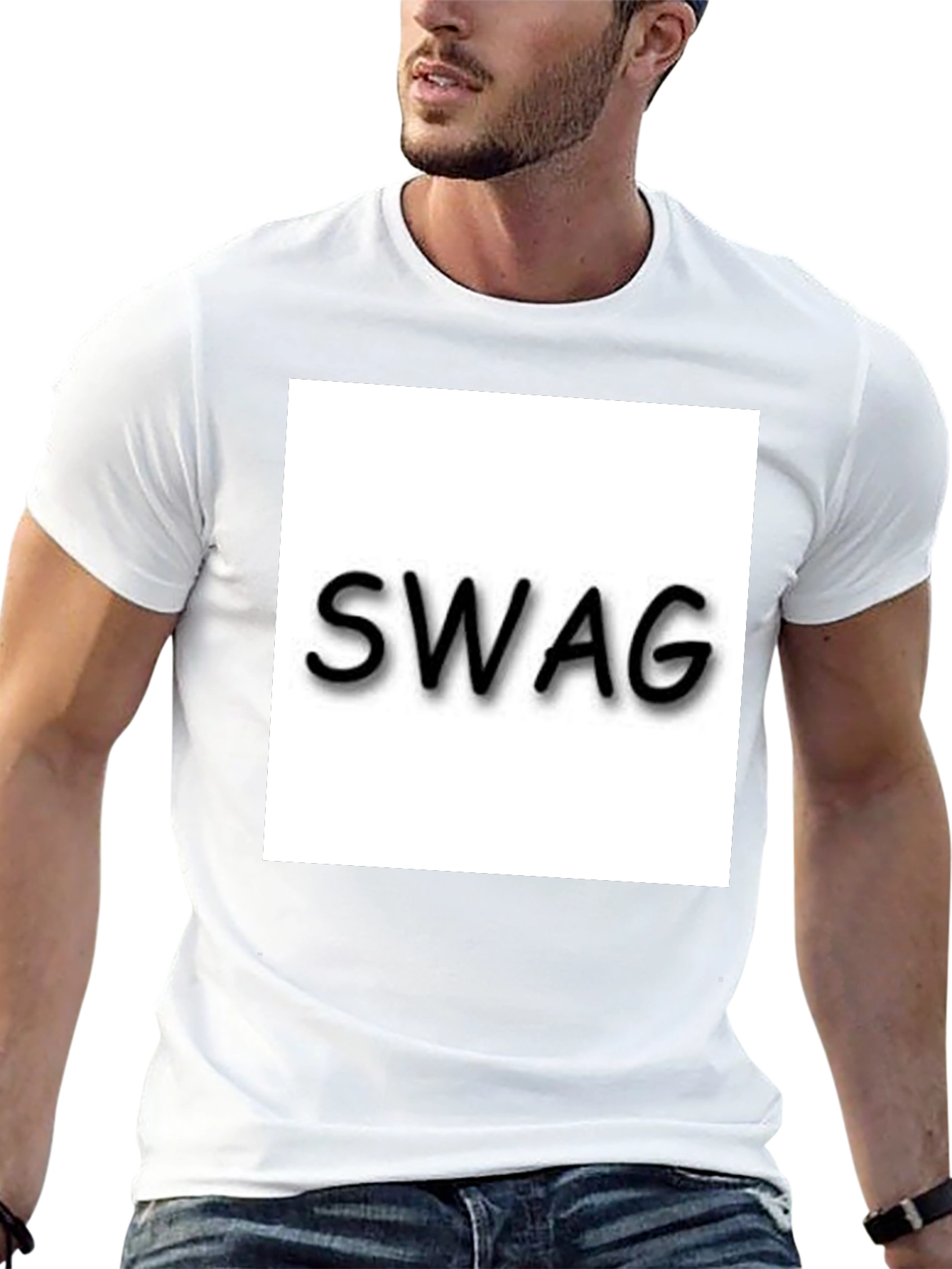 Mens Black T-Shirt - Swag Design