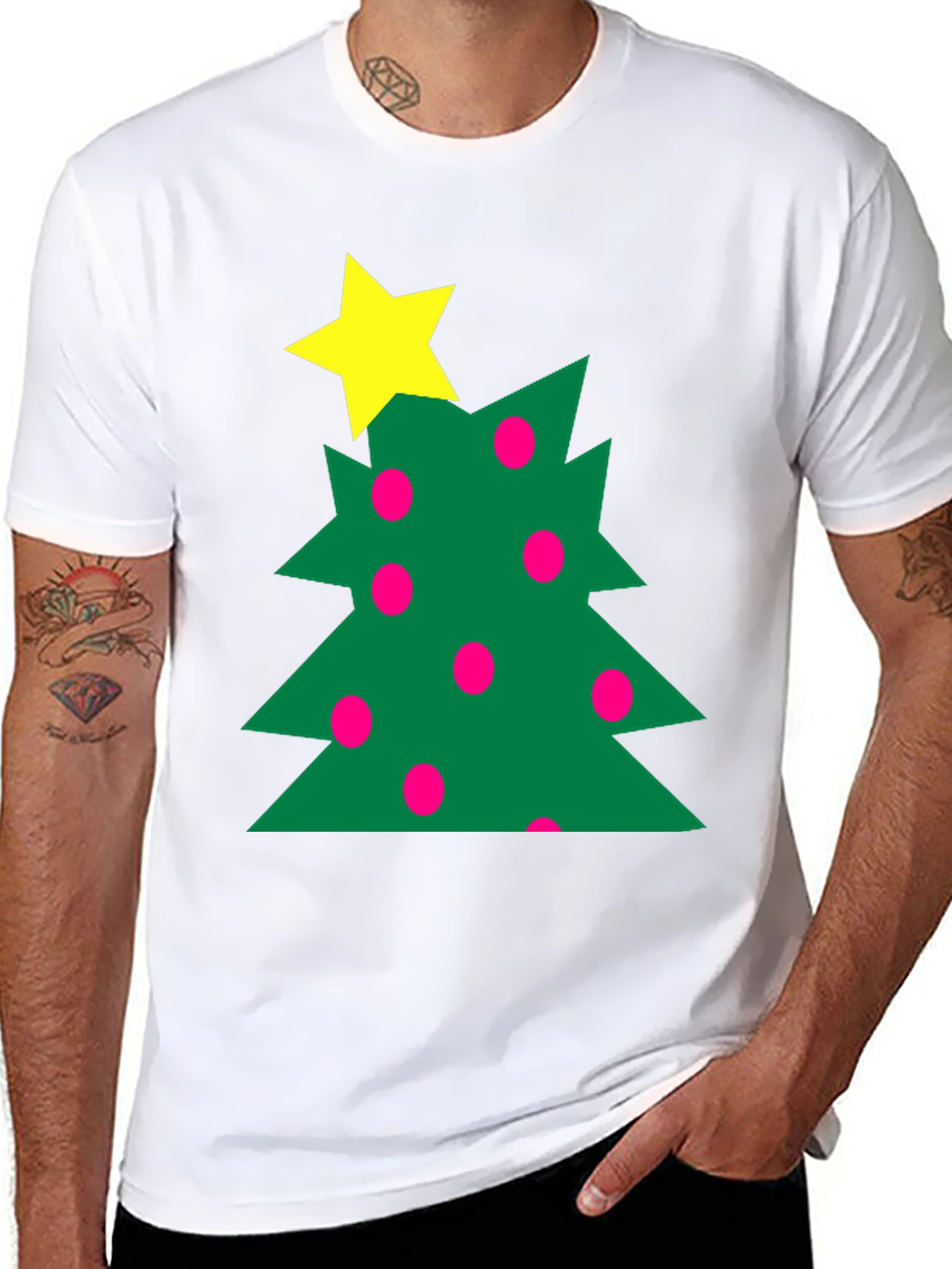 Festive Christmas Tree Graphic Tee - Holiday Style