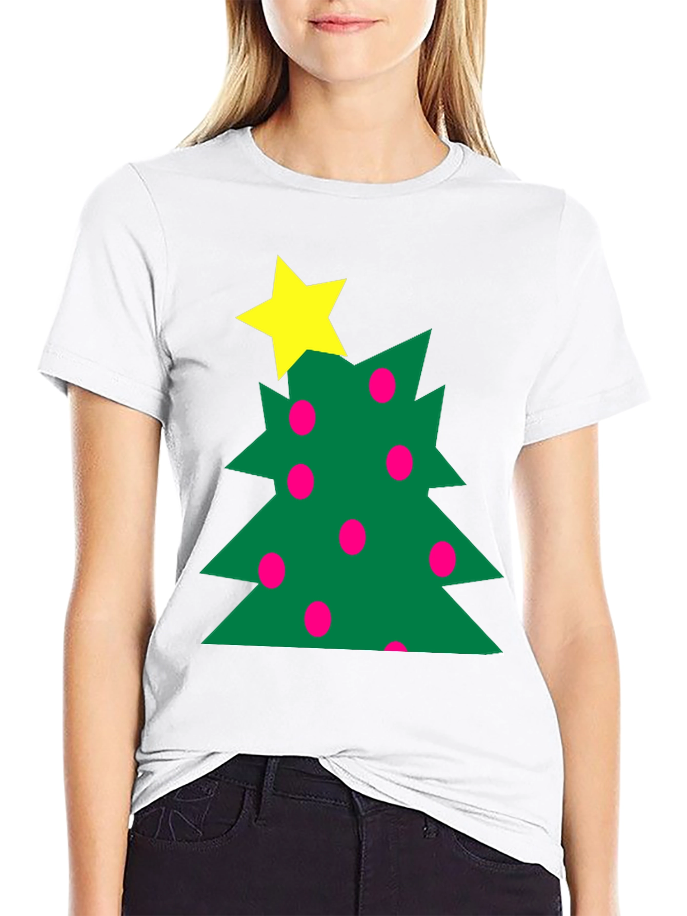 Festive Christmas Tree Graphic Tee - Holiday Style