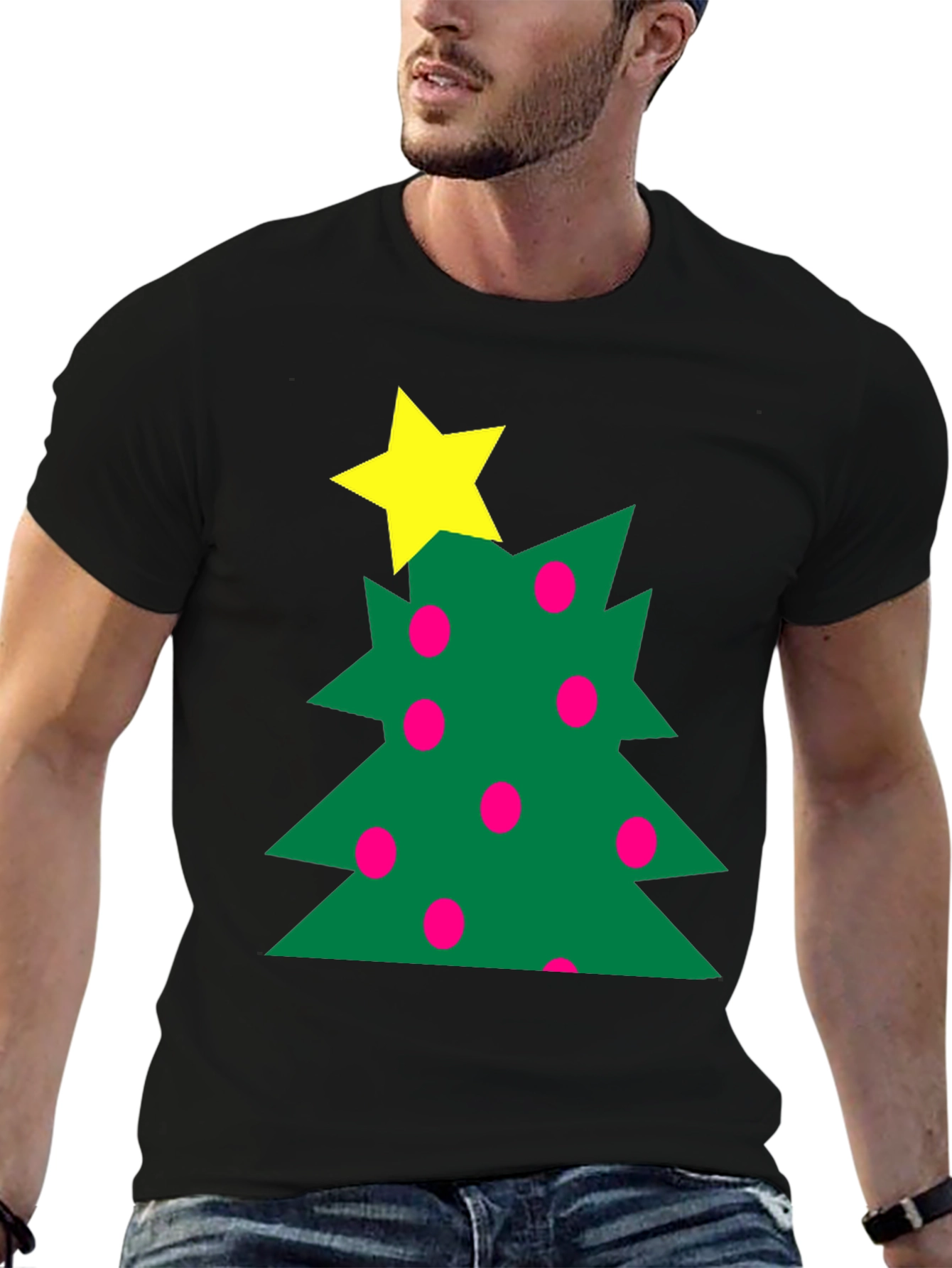 Festive Christmas Tree Graphic Tee - Holiday Style