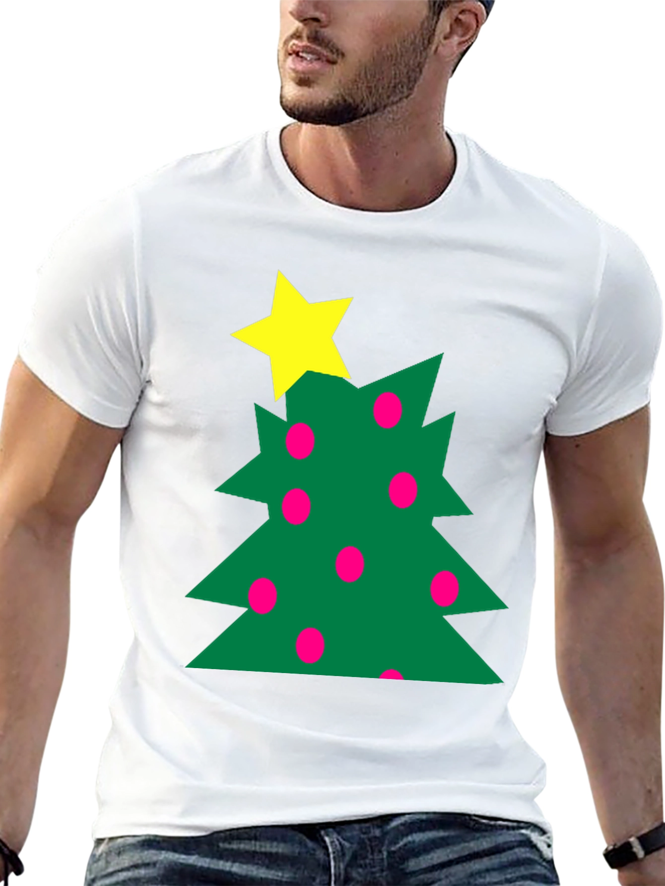 Festive Christmas Tree Graphic Tee - Holiday Style