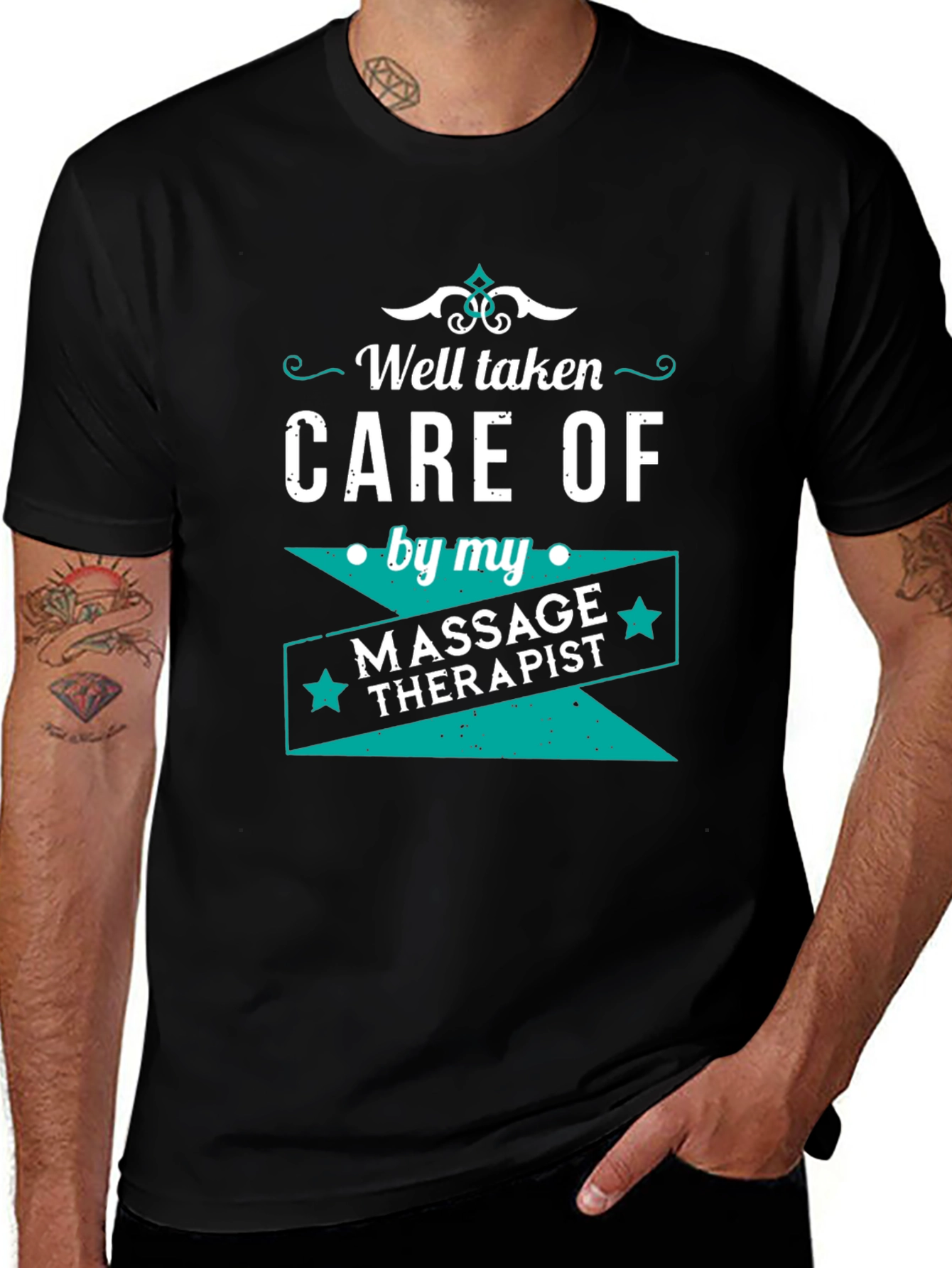 Well Taken Care Of Massage Therapist Black T-Shirt