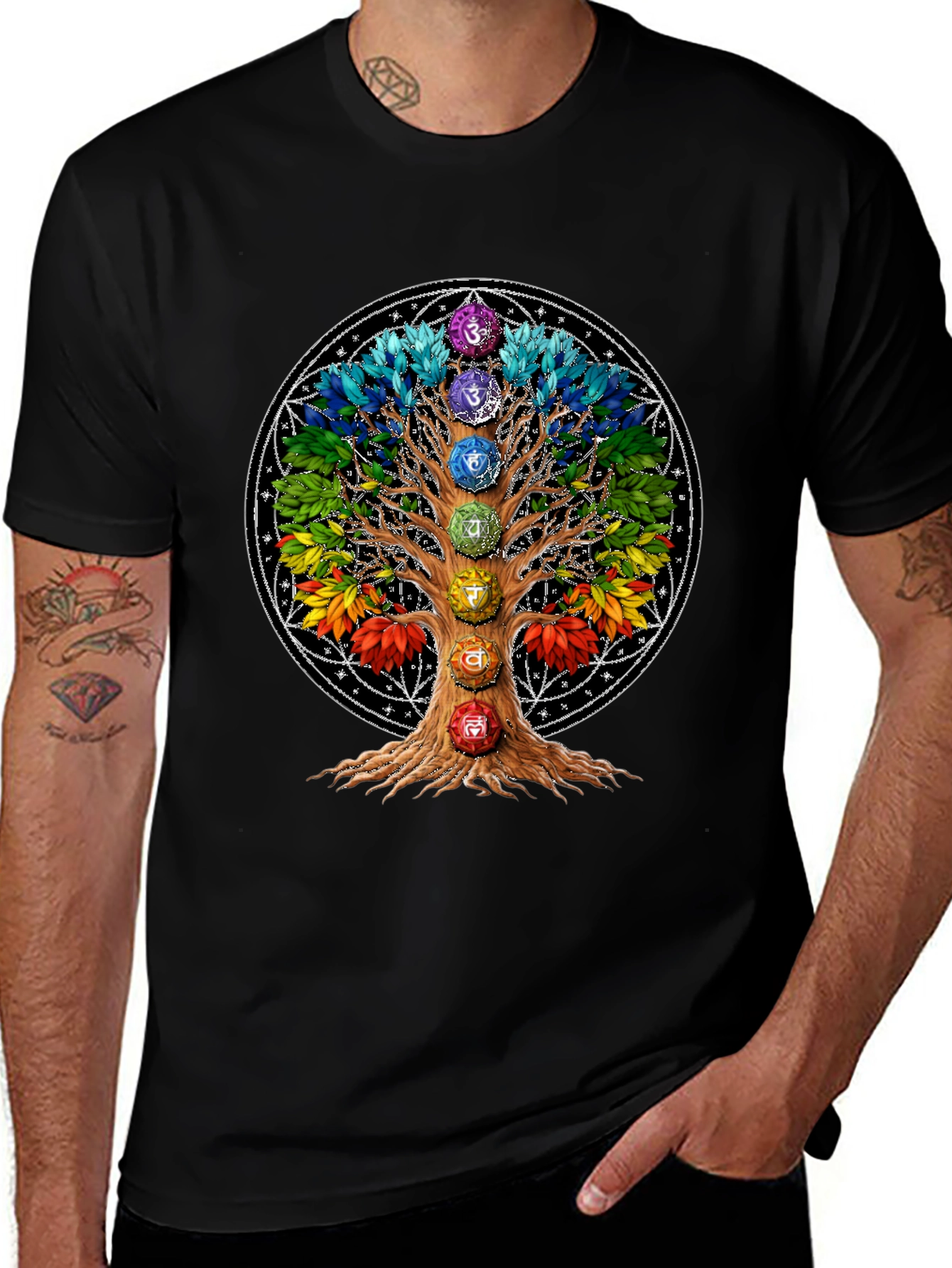 Chakra Tree T-Shirt: Spiritual Wellness Tee