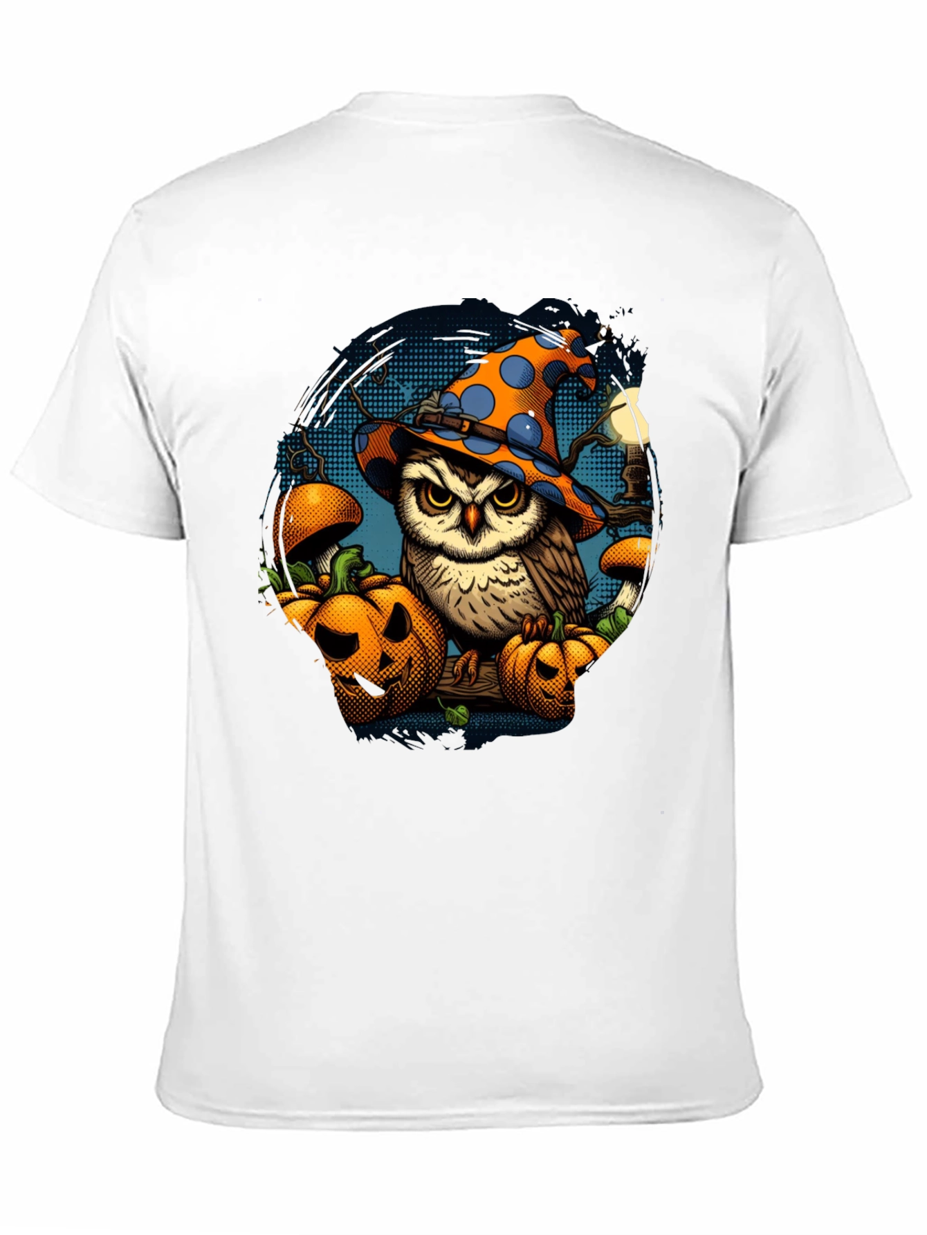 Halloween Owl T-Shirt with Pumpkins