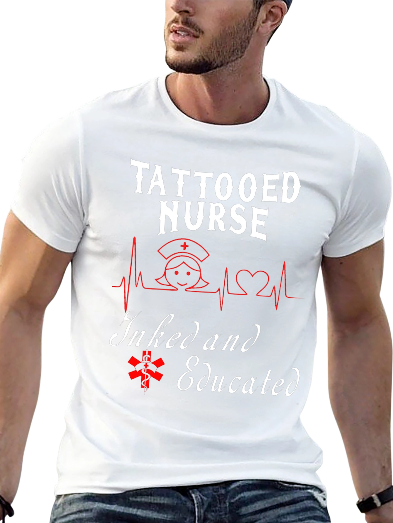 Tattooed Nurse Inked and Educated Graphic Tee