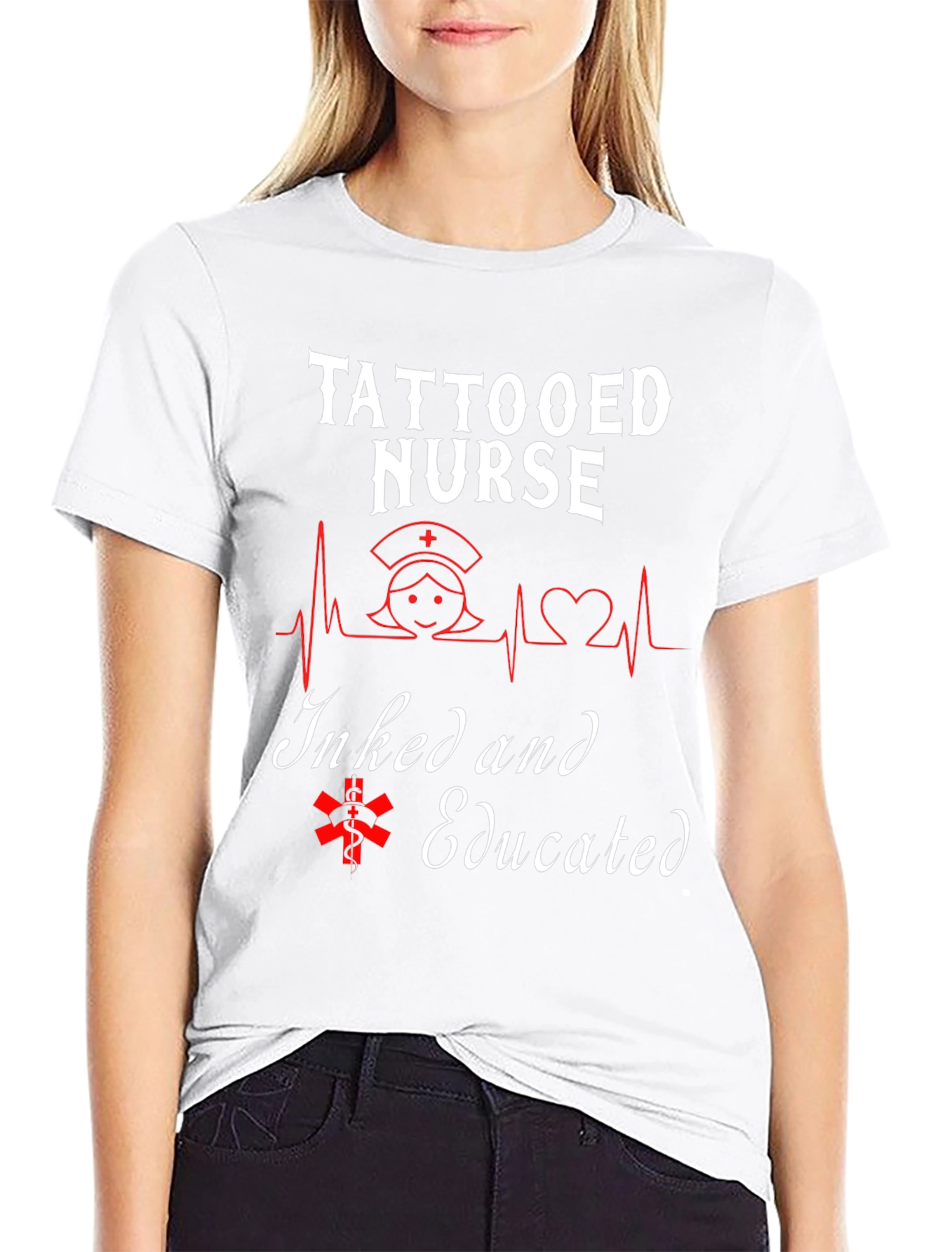 Tattooed Nurse Inked and Educated Graphic Tee