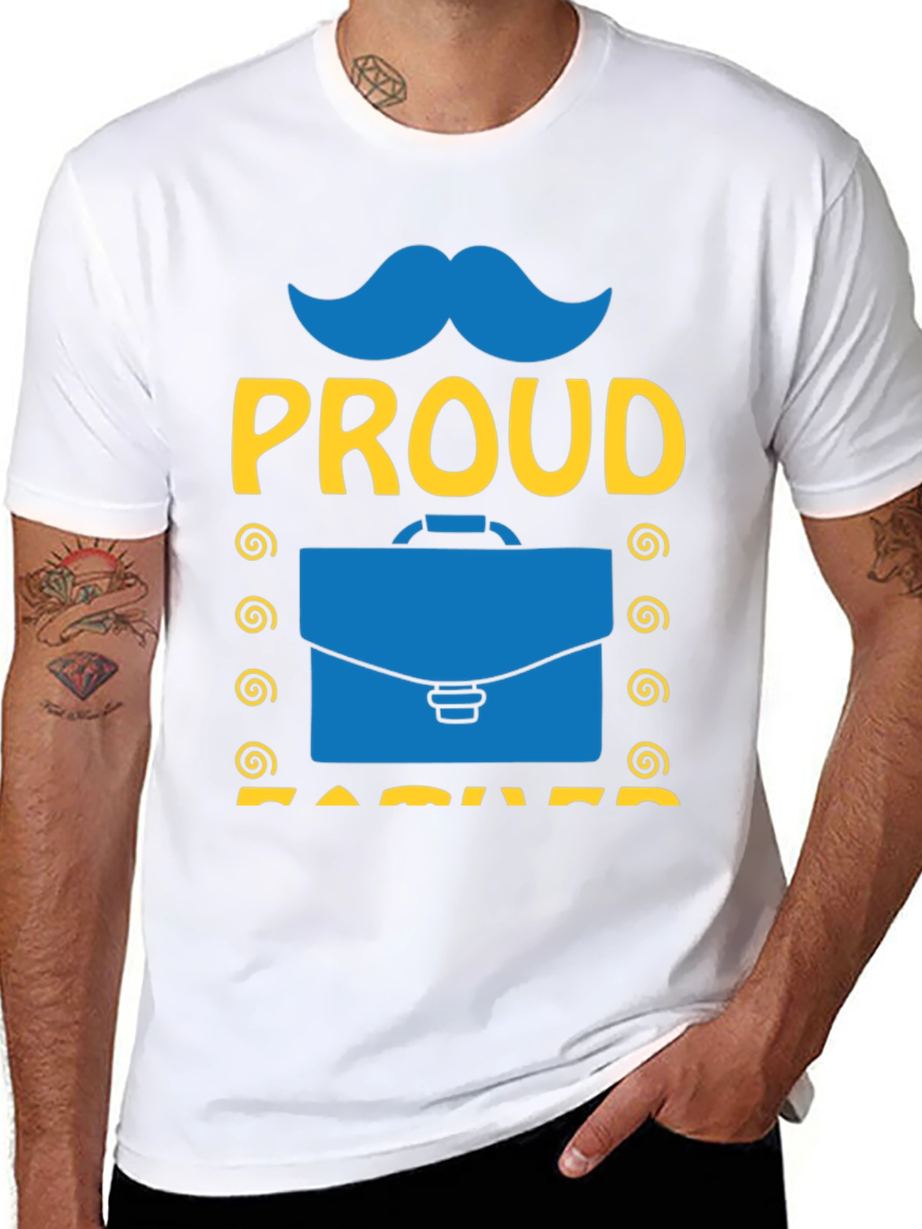 Proud Dad Graphic T-Shirt - Black