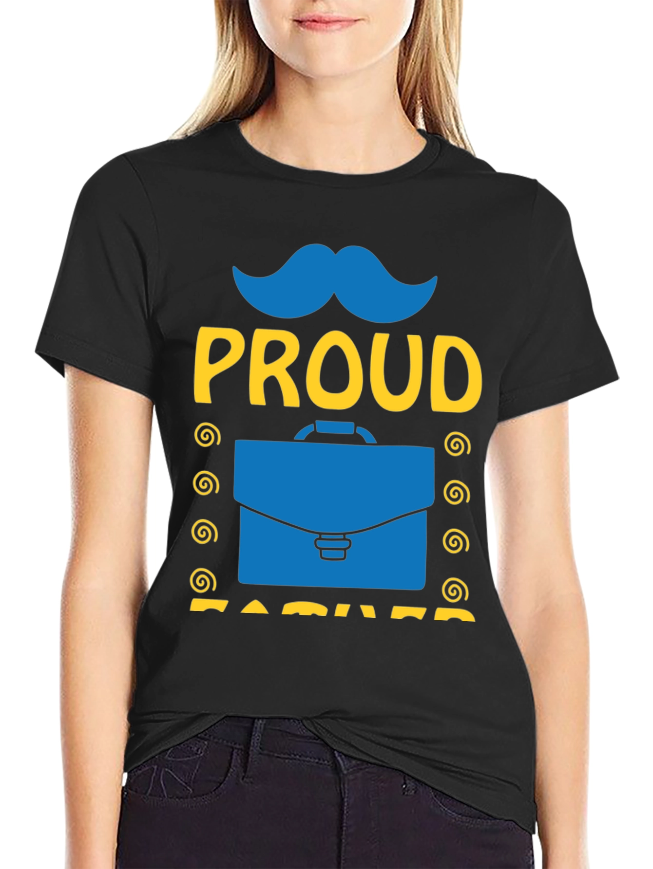 Proud Dad Graphic T-Shirt - Black